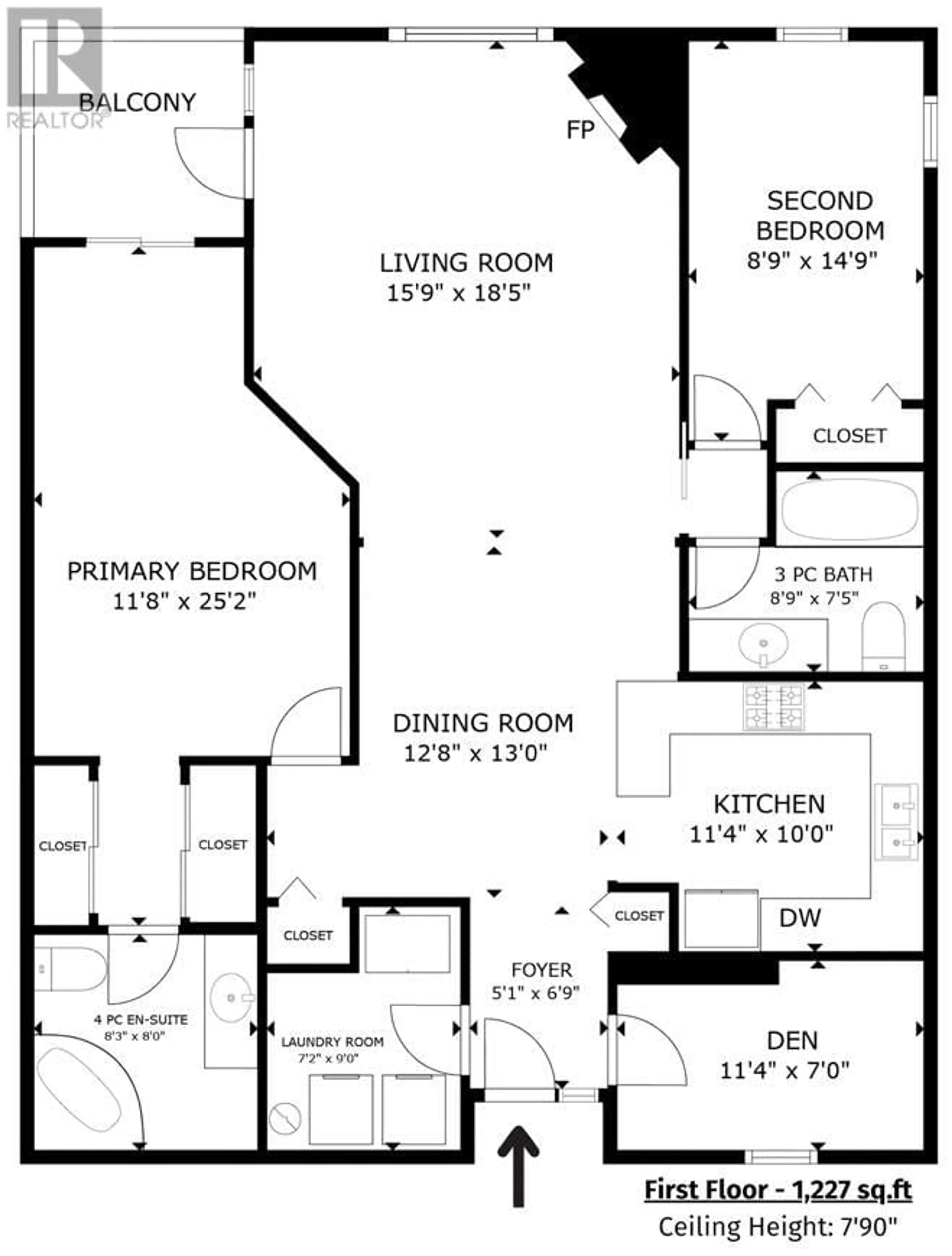 Floor plan for 9307 62nd Avenue Unit# 205, Osoyoos British Columbia V0H1V6