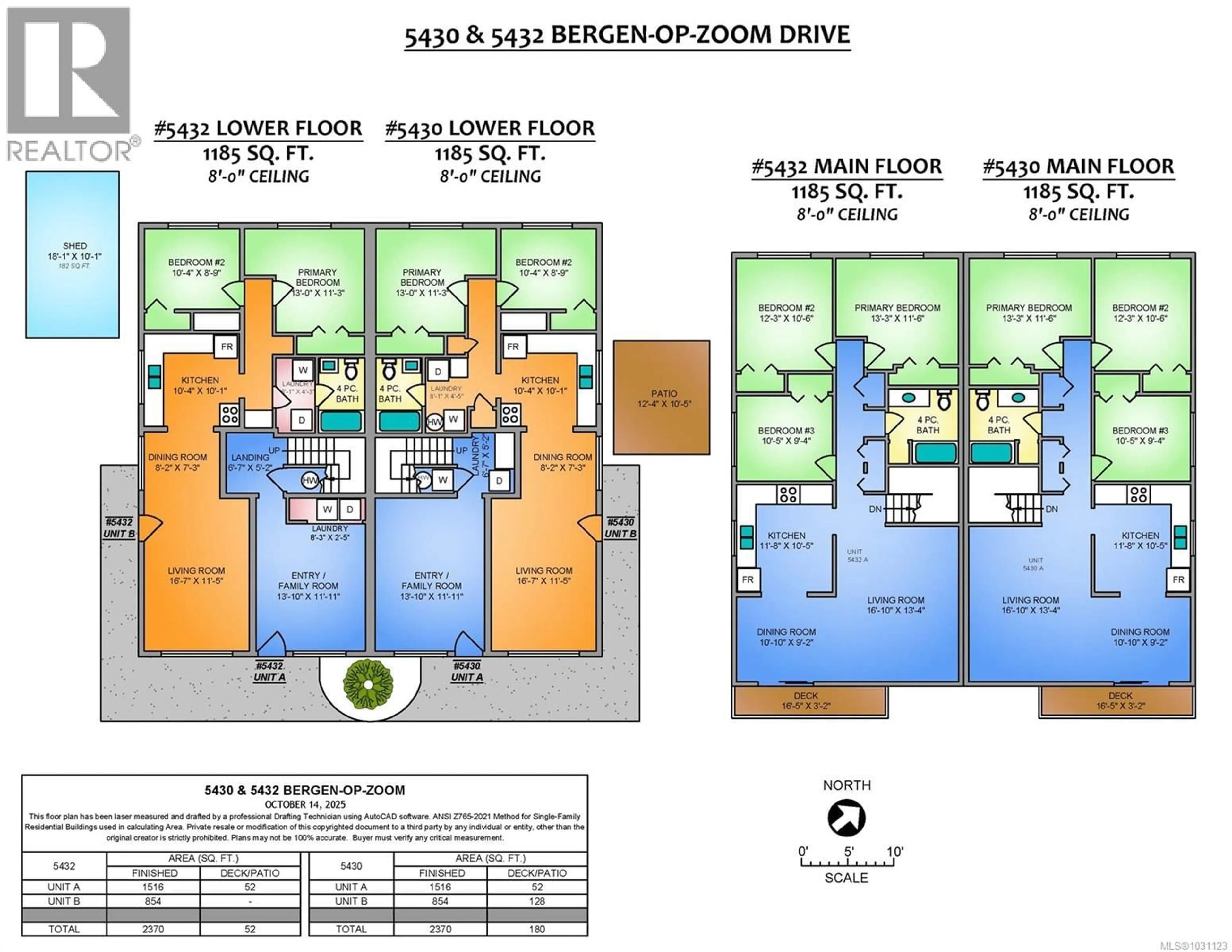 Floor plan for 5430/5432 BERGEN OP ZOOM DRIVE, Nanaimo British Columbia V9T2M2