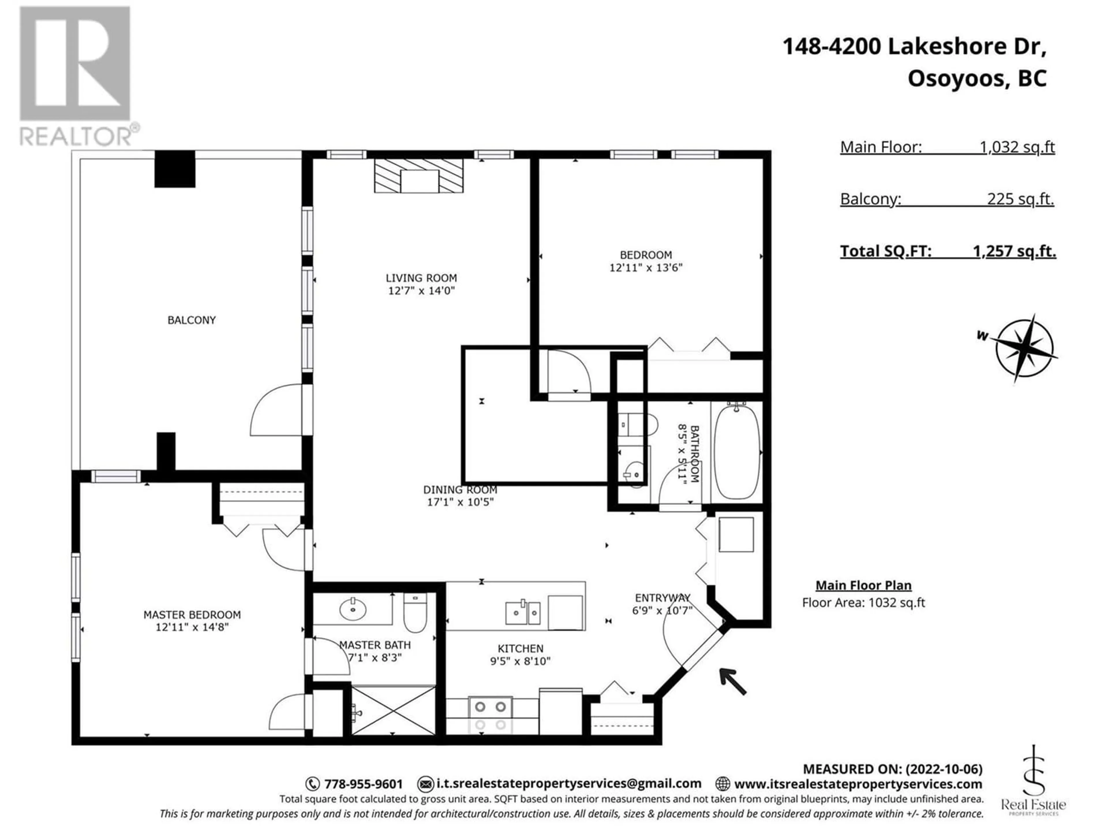 Floor plan for 4200 Lakeshore Drive Unit# 148, Osoyoos British Columbia V0H1V6