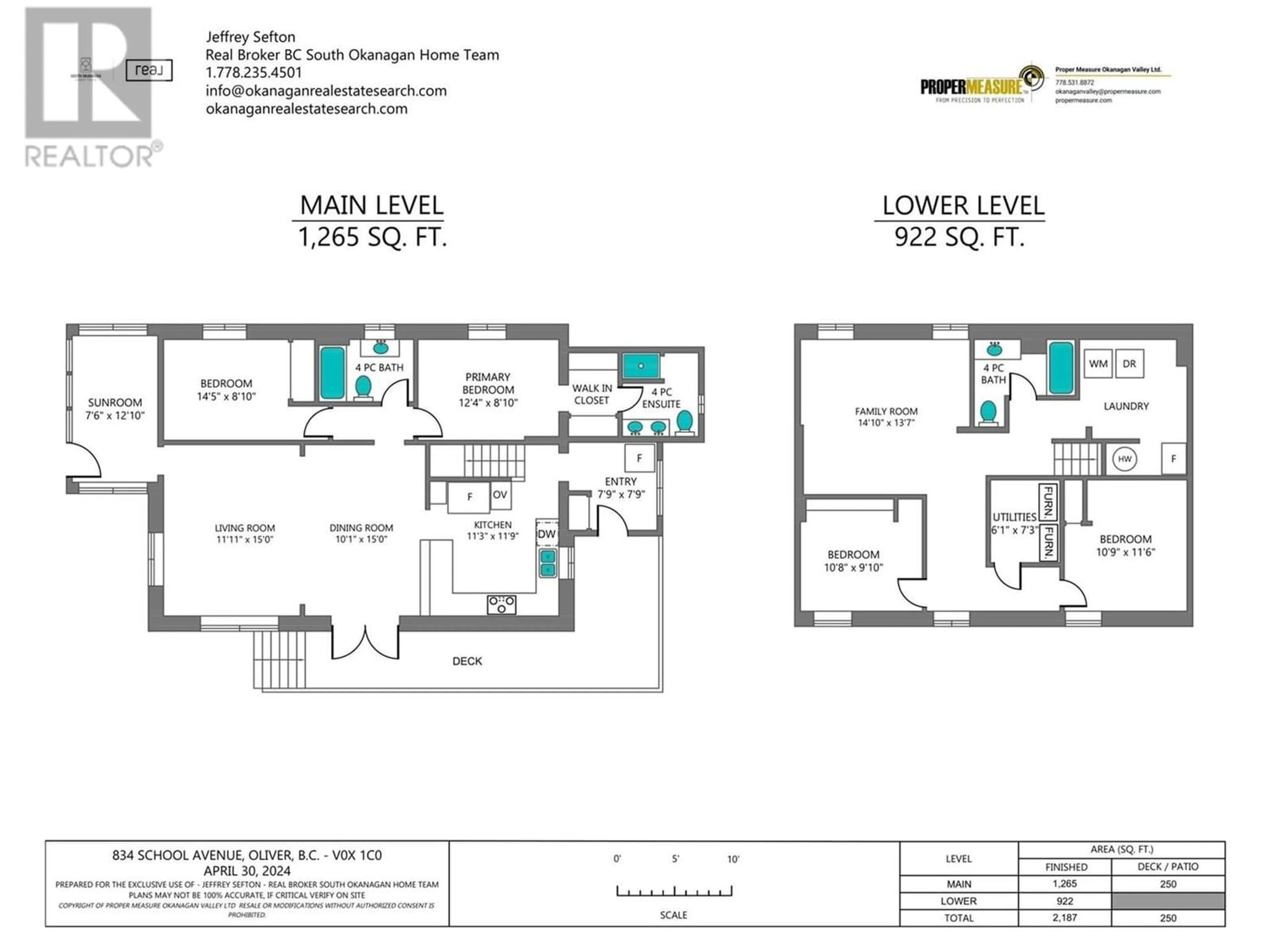 Floor plan for 834 School Avenue, Oliver British Columbia V0H1T0