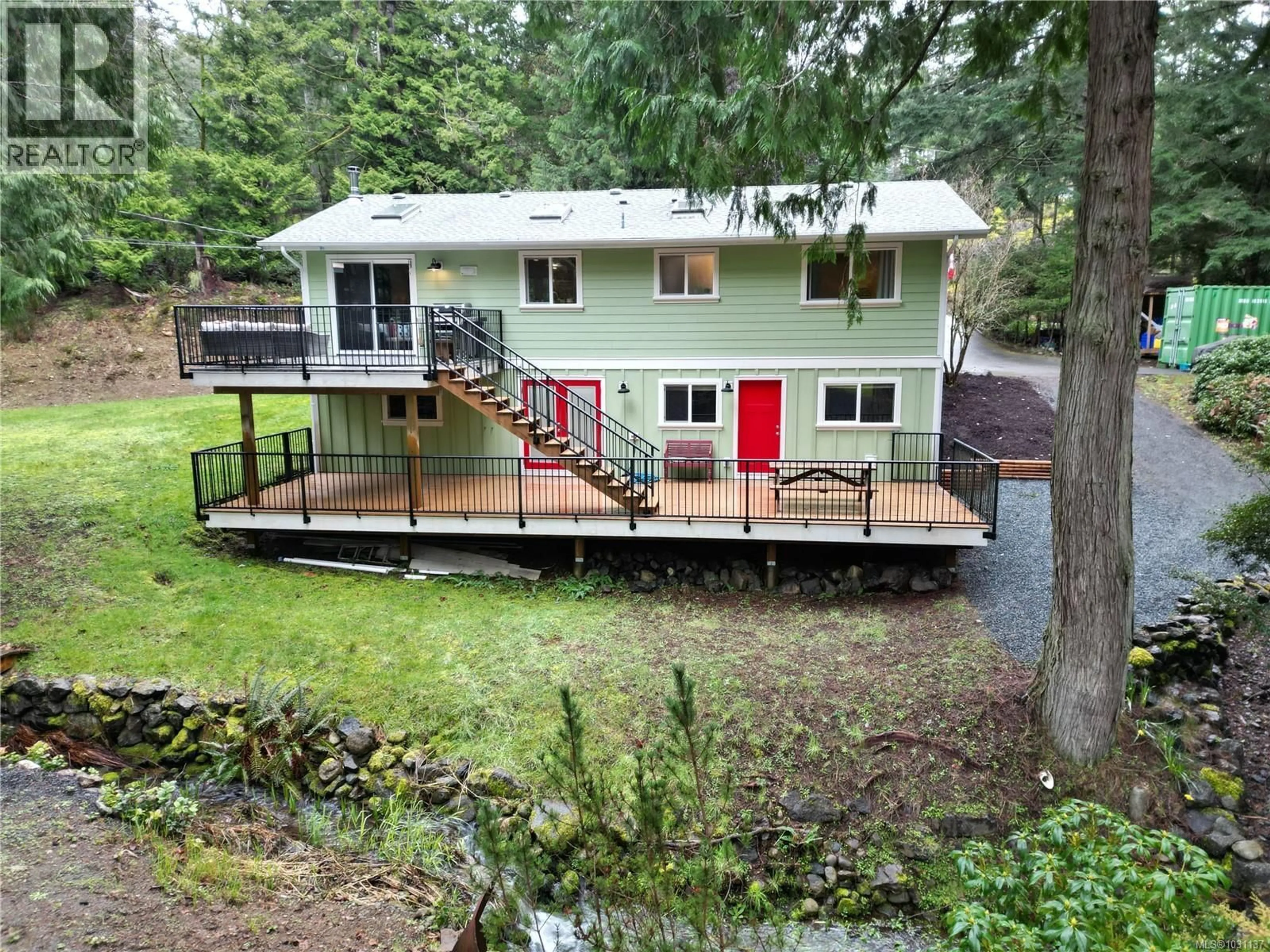 A pic from outside/outdoor area/front of a property/back of a property/a pic from drone, water/lake/river/ocean view for 5308 ROCKY POINT ROAD, Metchosin British Columbia V9C4G7