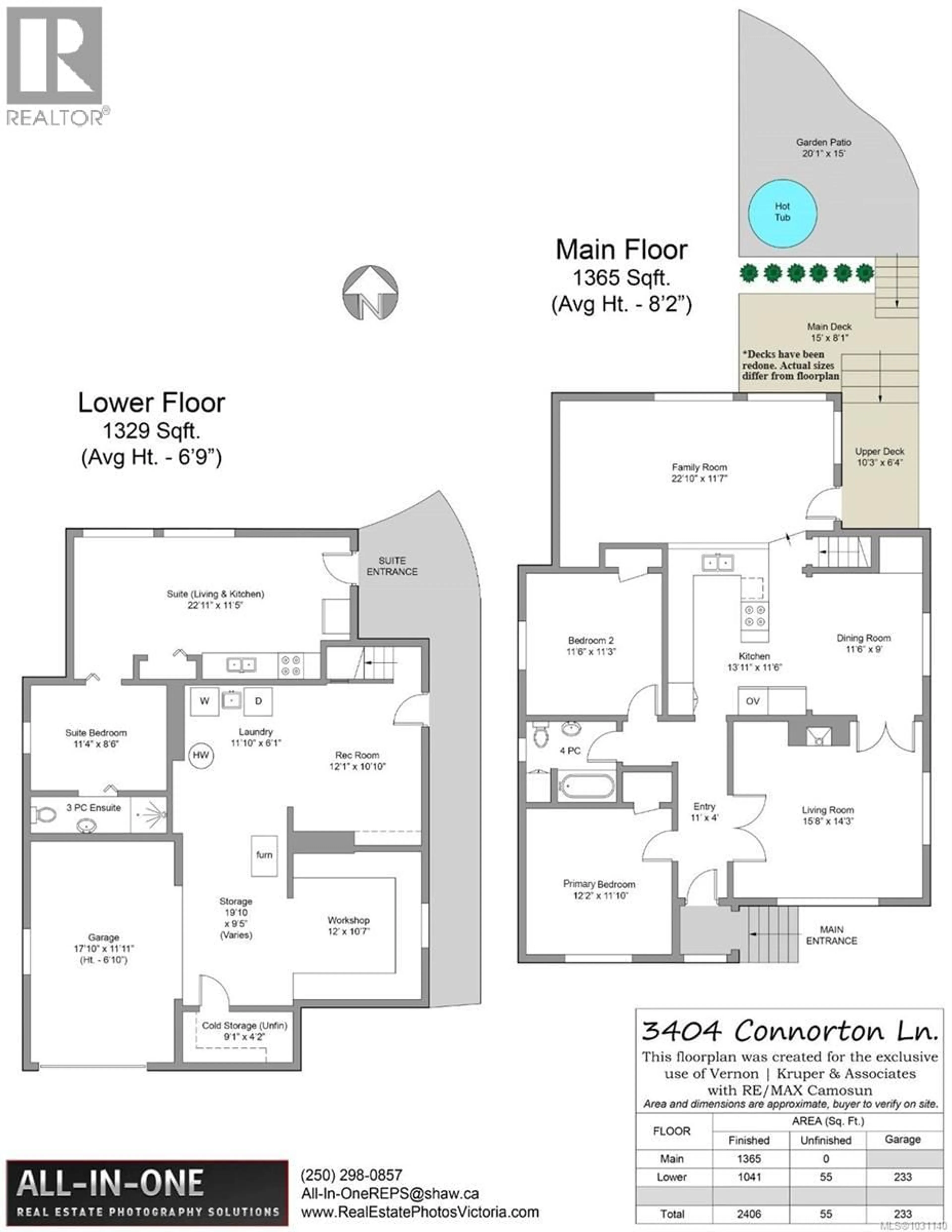 Floor plan for 3404 CONNORTON LANE, Saanich British Columbia V8P3K1