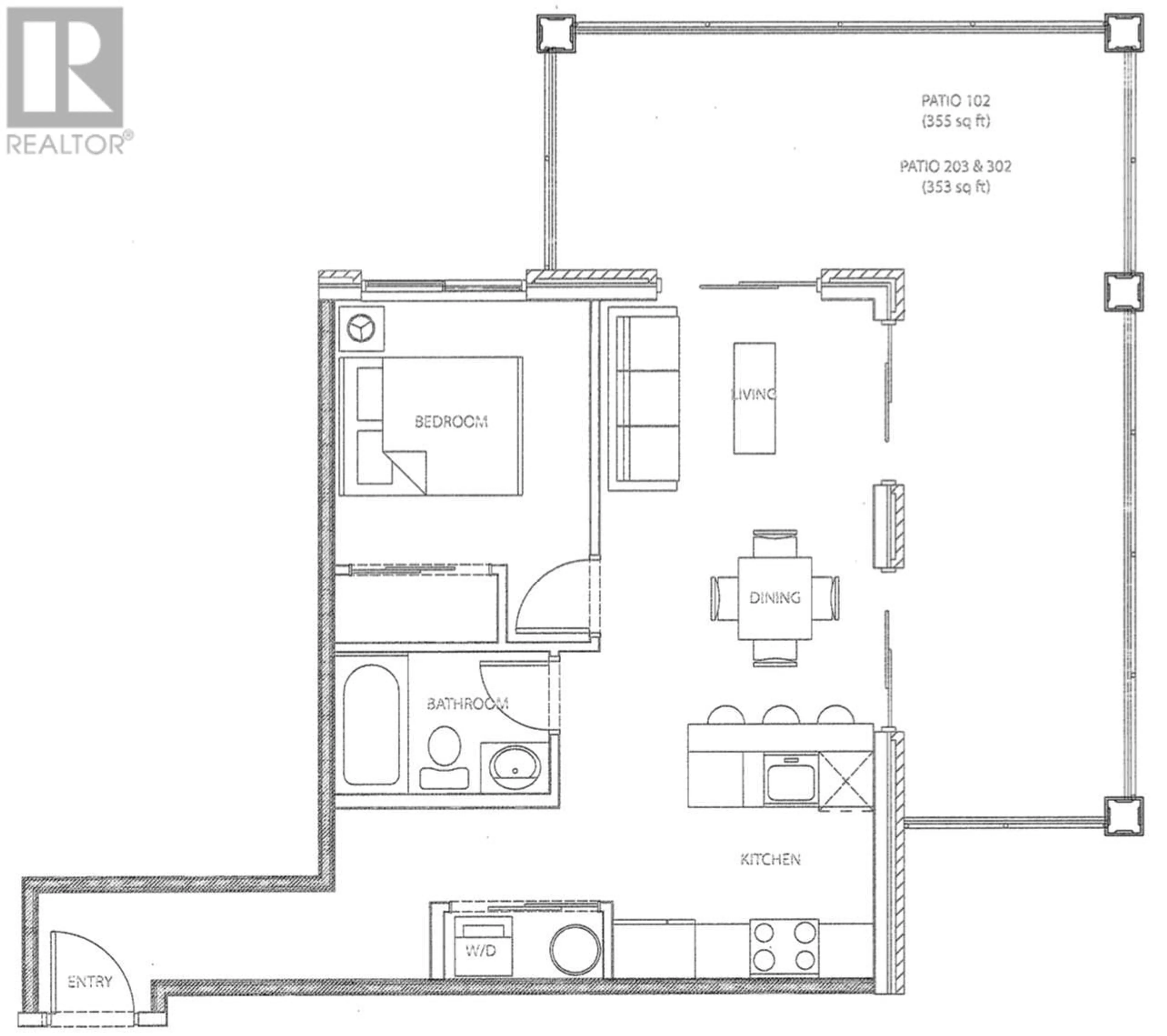 Floor plan for 2627 Gore Street Unit# 203, Kelowna British Columbia V1Y1M6