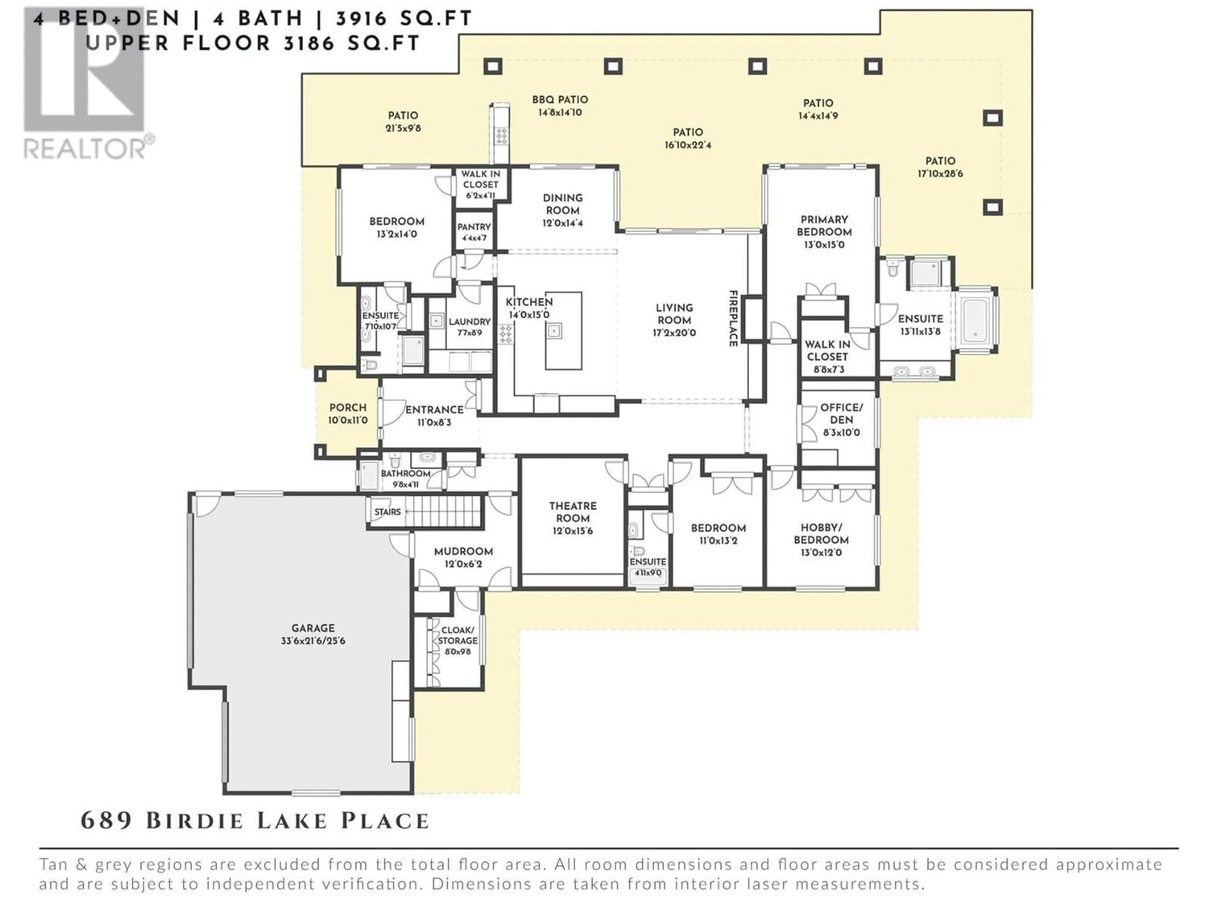 Floor plan for 689 Birdie Lake Place, Vernon British Columbia V1H2L3