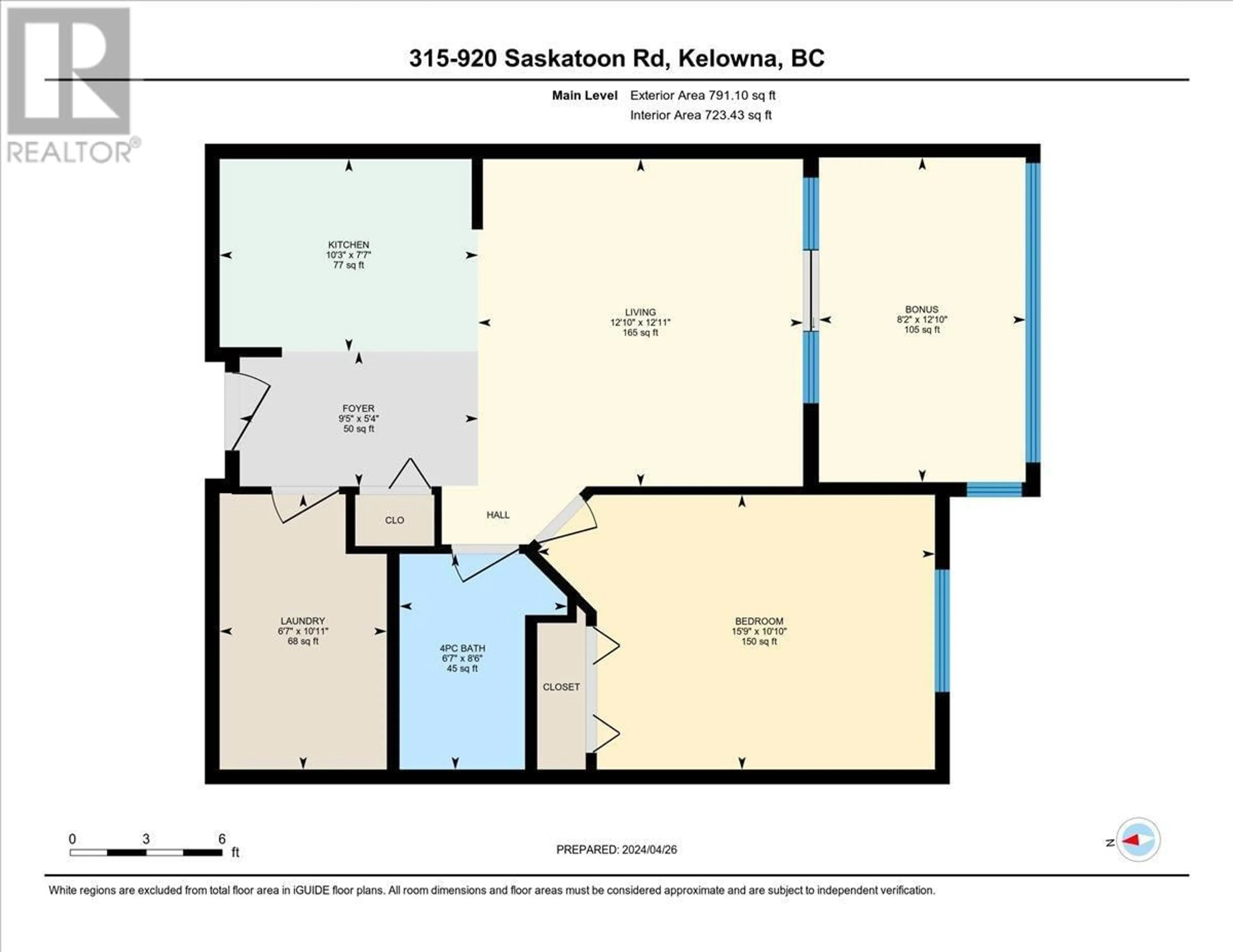 Floor plan for 920 Saskatoon Road Unit# 315, Kelowna British Columbia V1X7P8