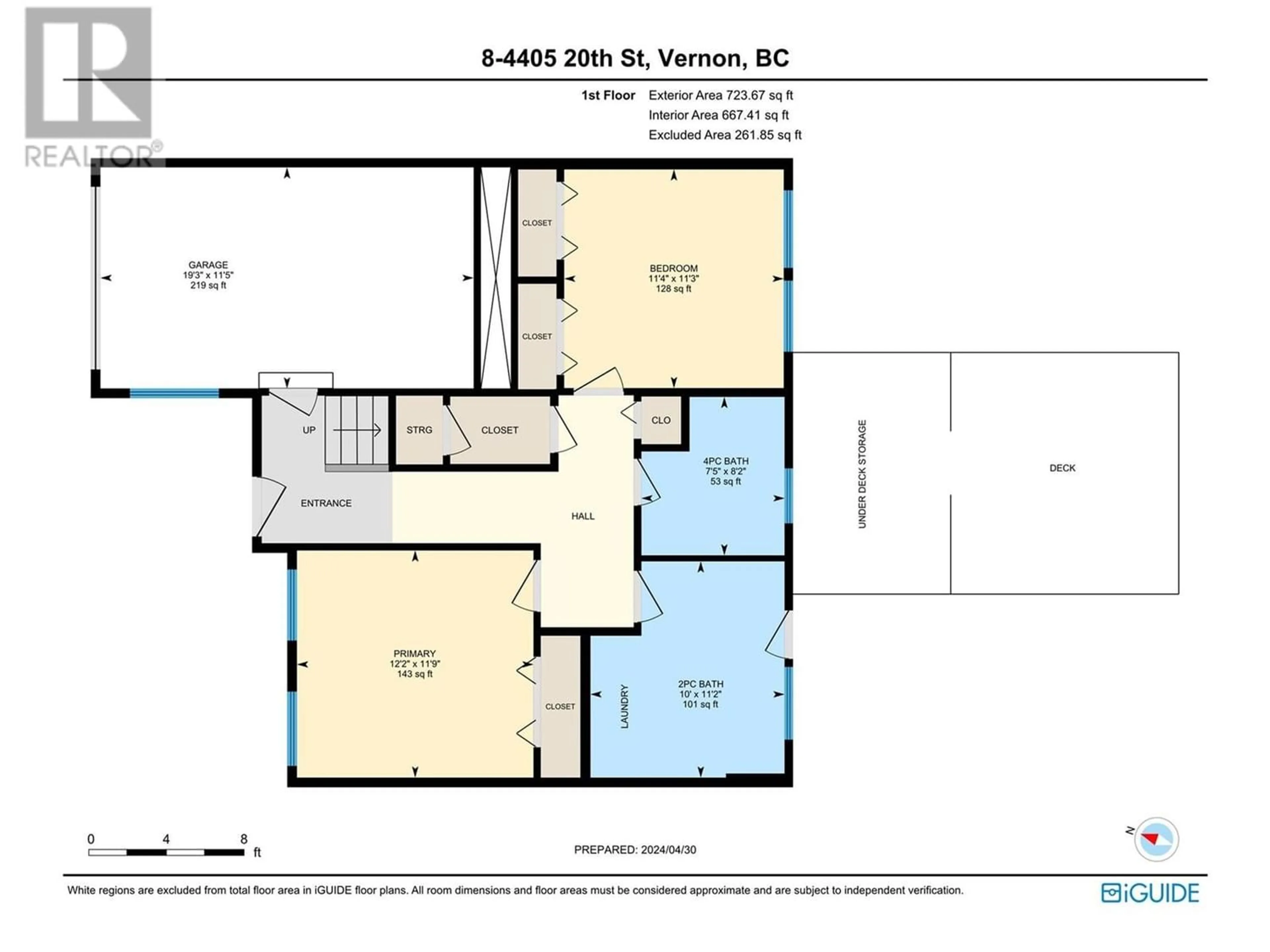 Floor plan for 4405 20 Street Unit# 8, Vernon British Columbia V1T9K2