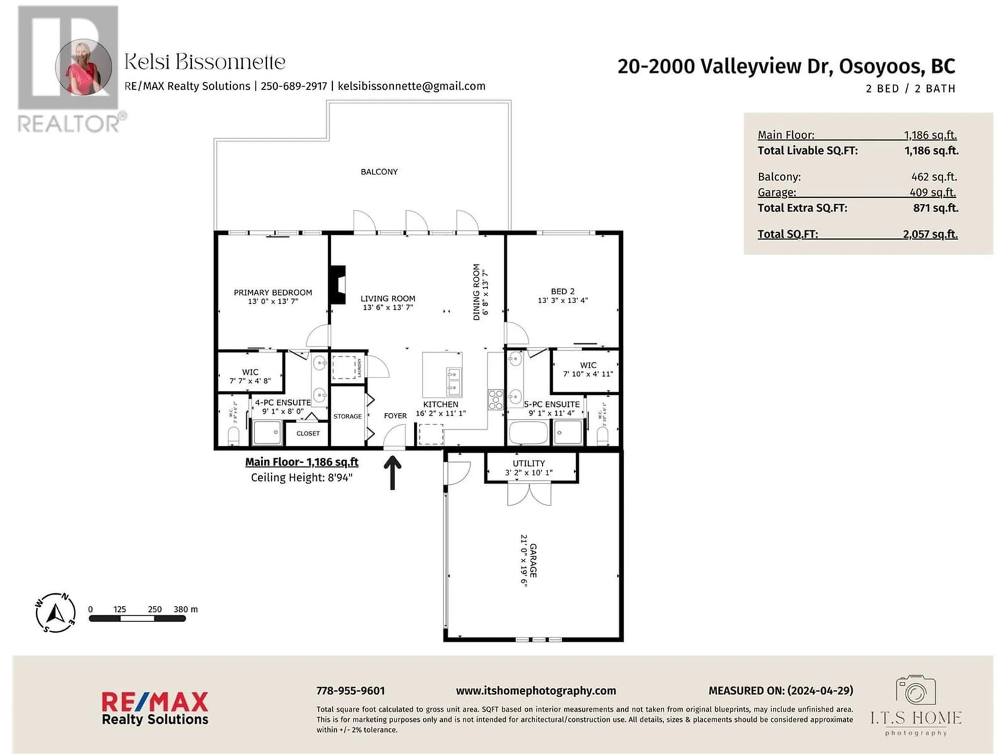Floor plan for 2000 VALLEYVIEW Drive Unit# 20, Osoyoos British Columbia V0H1V6