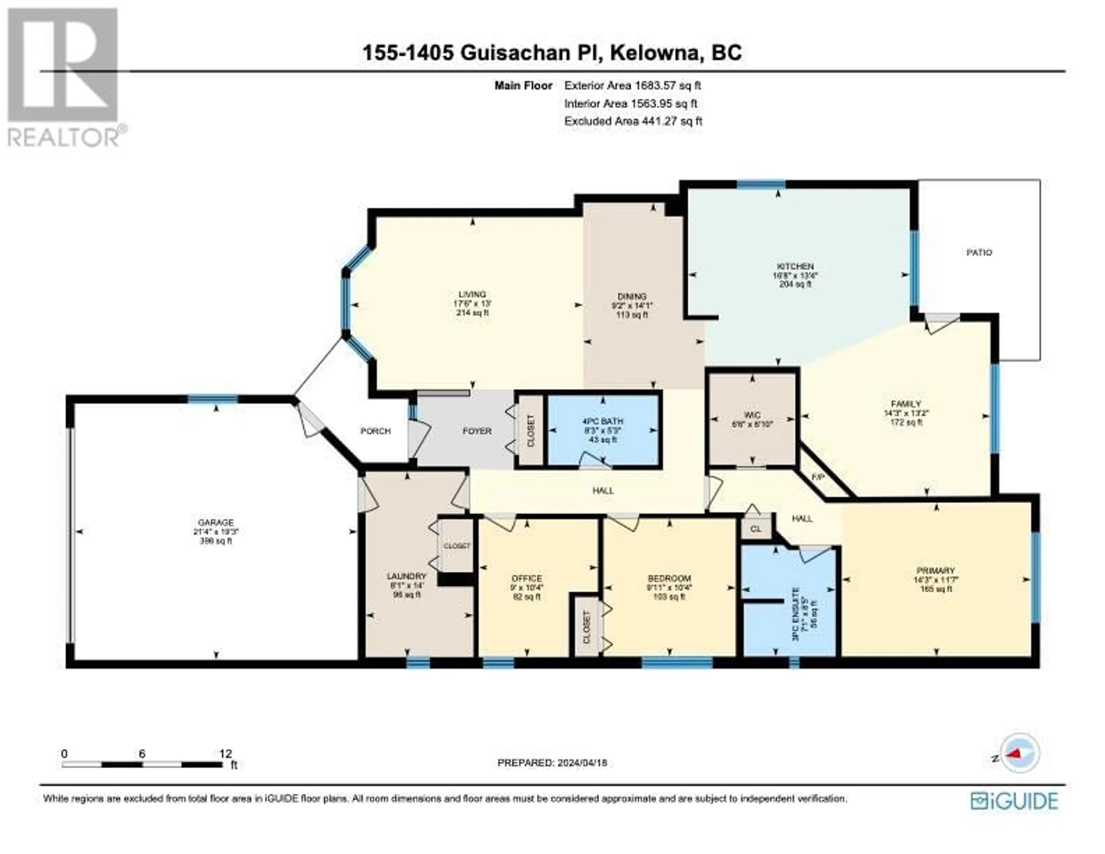 Floor plan for 1966 Enterprise Way Unit# 104, Kelowna British Columbia V1Y9S8