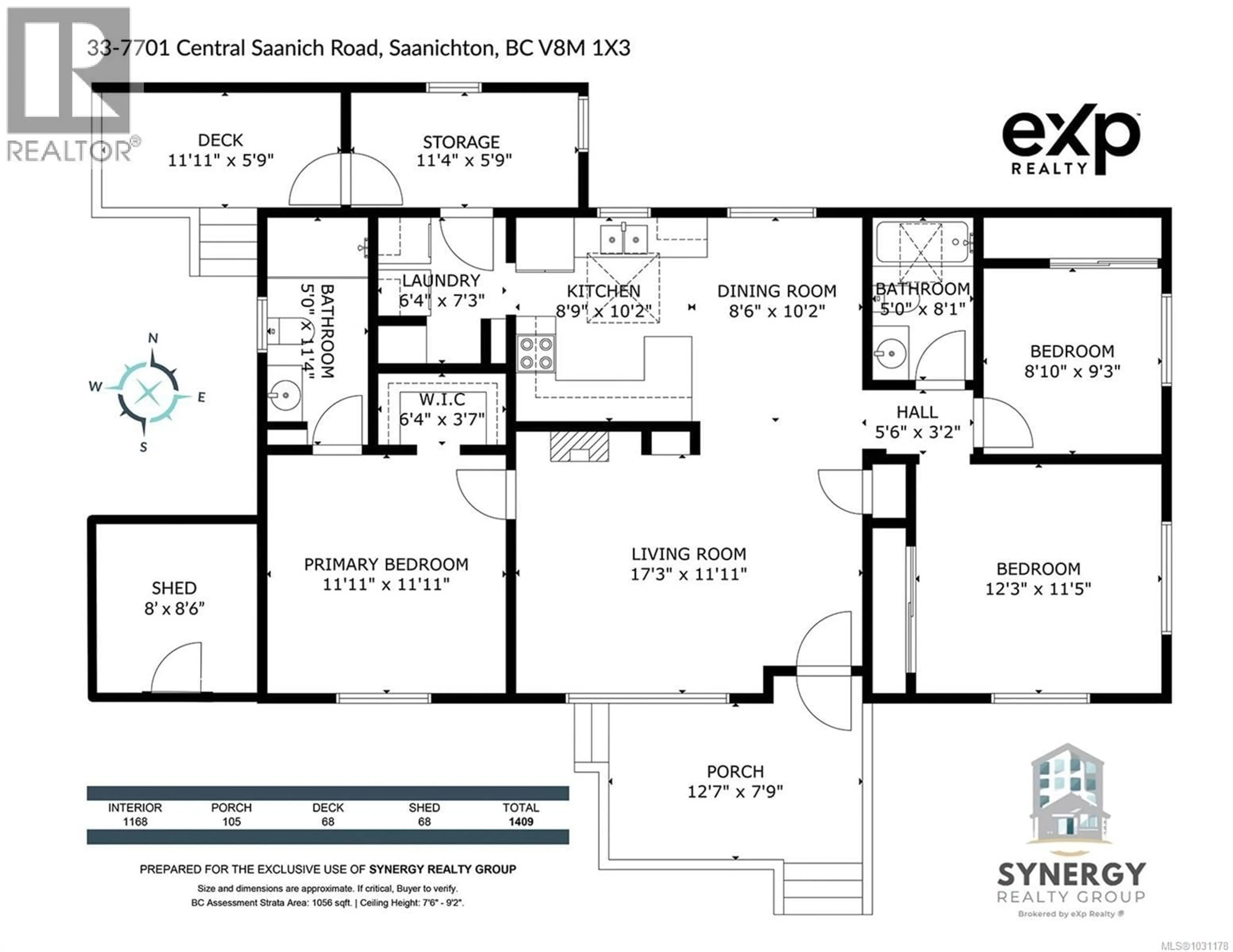 Floor plan for 33 - 7701 CENTRAL SAANICH ROAD, Central Saanich British Columbia V8M1X3