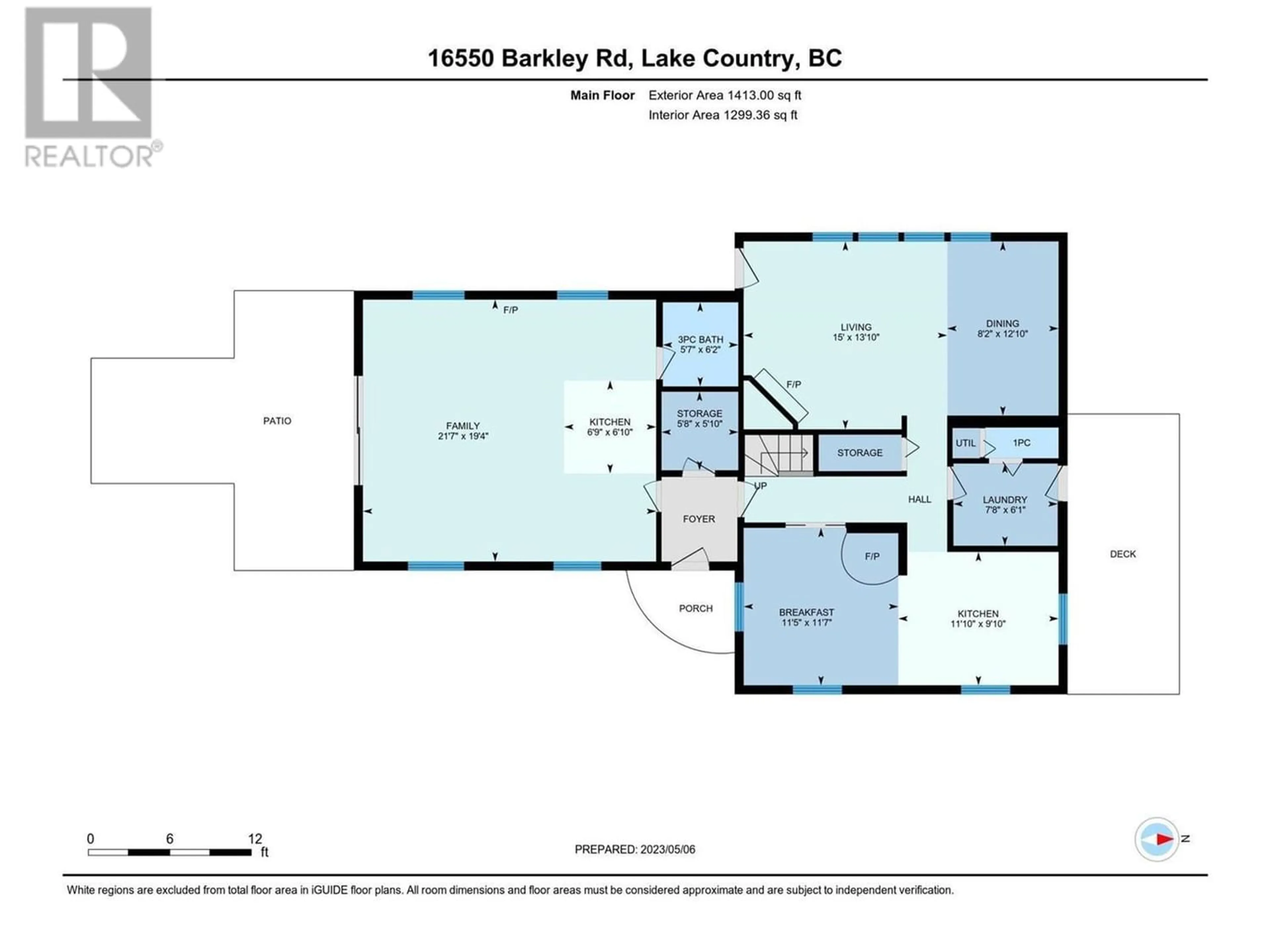 Floor plan for 16550 Barkley Road, Lake Country British Columbia V4V1B5