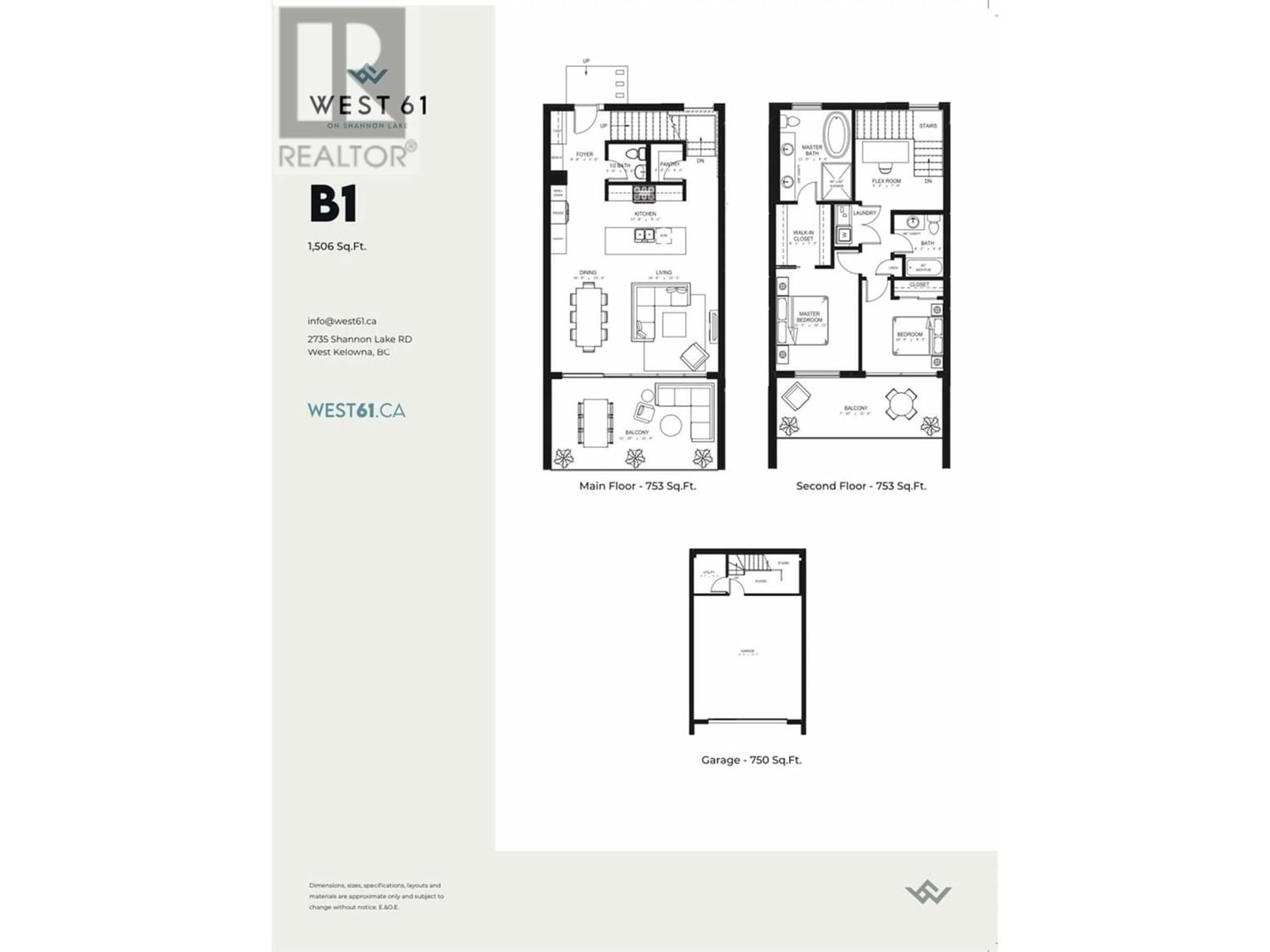 Floor plan for 2735 SHANNON LAKE Road Unit# 301, West Kelowna British Columbia V4T1V6