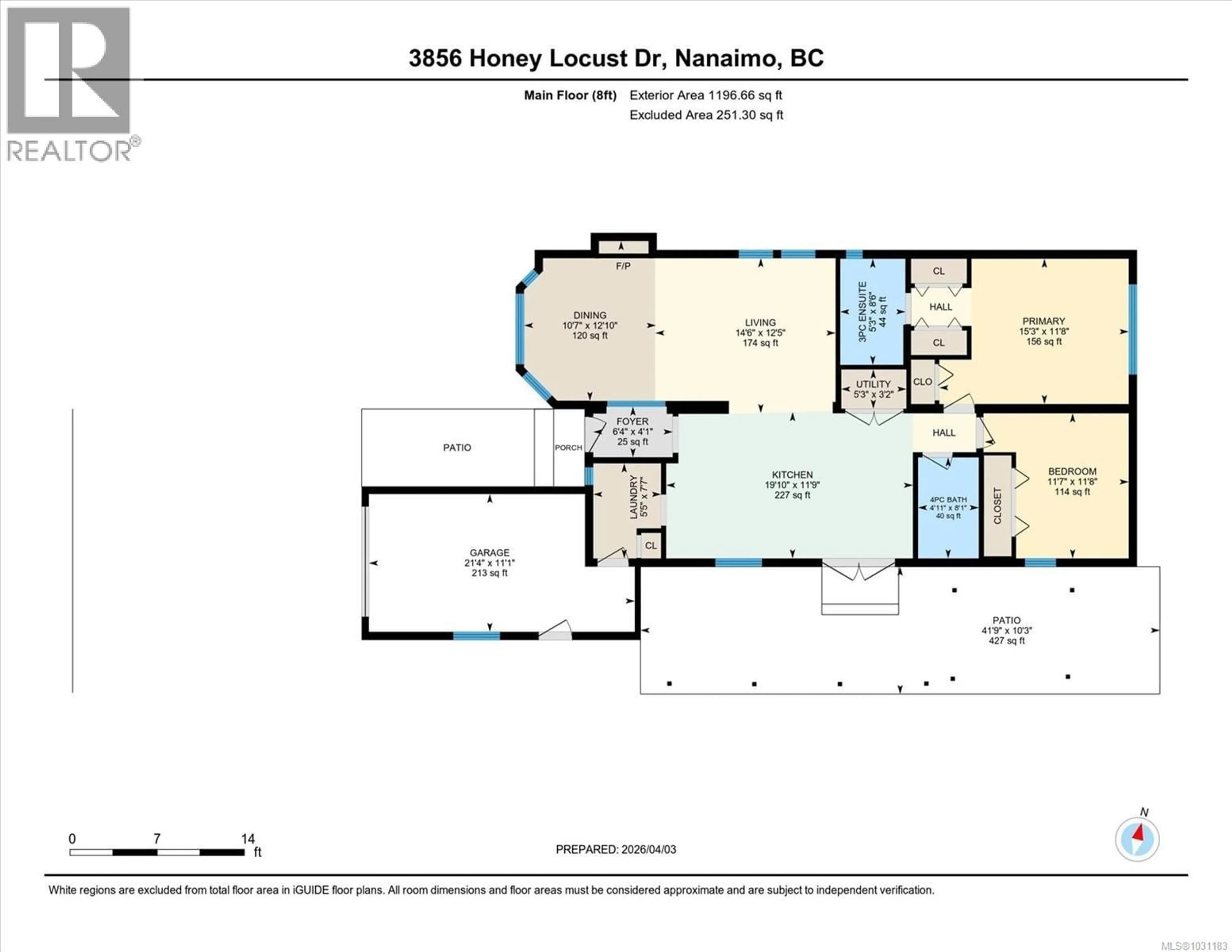 Floor plan for 189 - 3856 HONEY LOCUST DRIVE, Nanaimo British Columbia V9T6B9