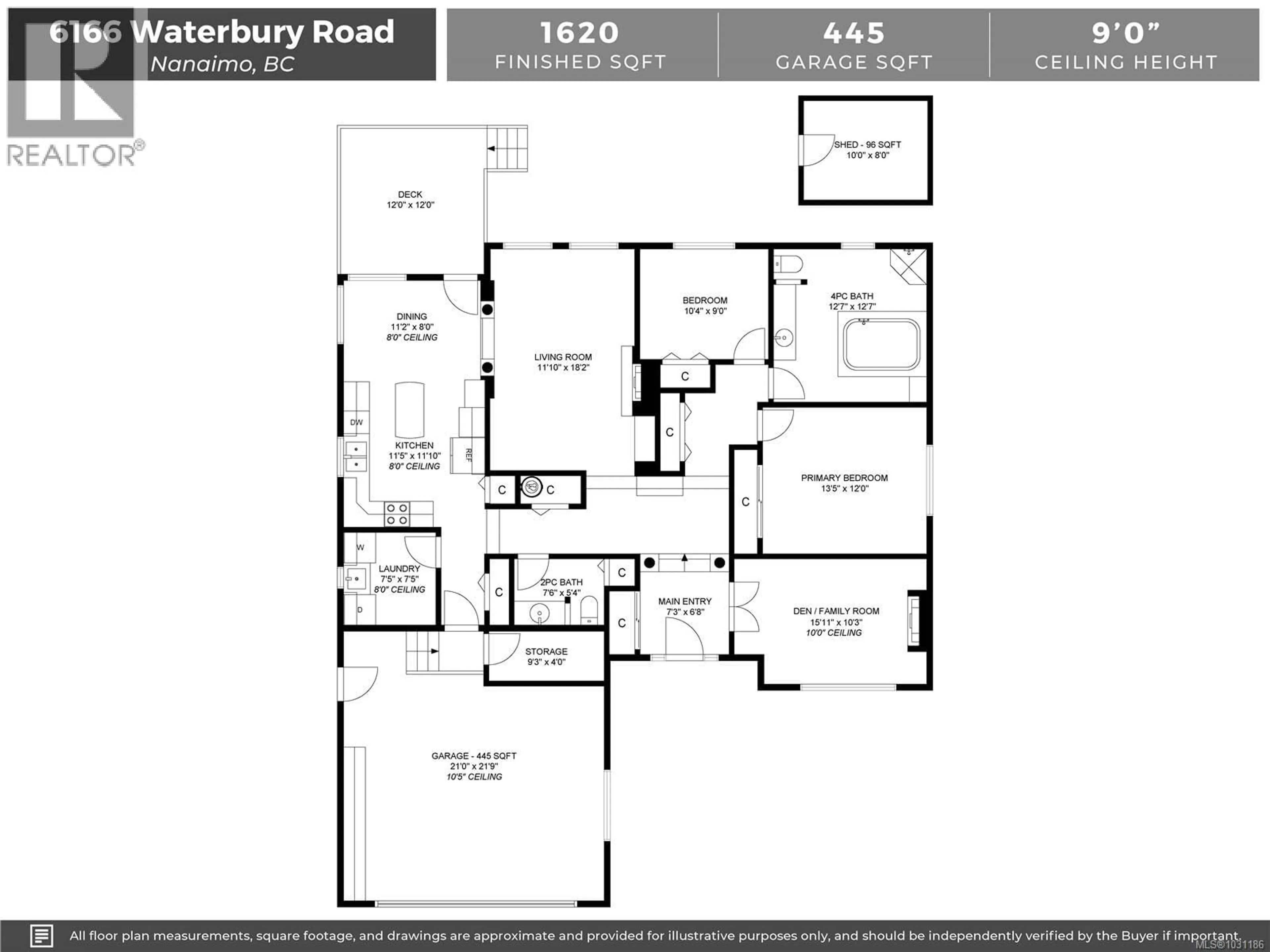 Floor plan for 6166 WATERBURY ROAD, Nanaimo British Columbia V9V1L2