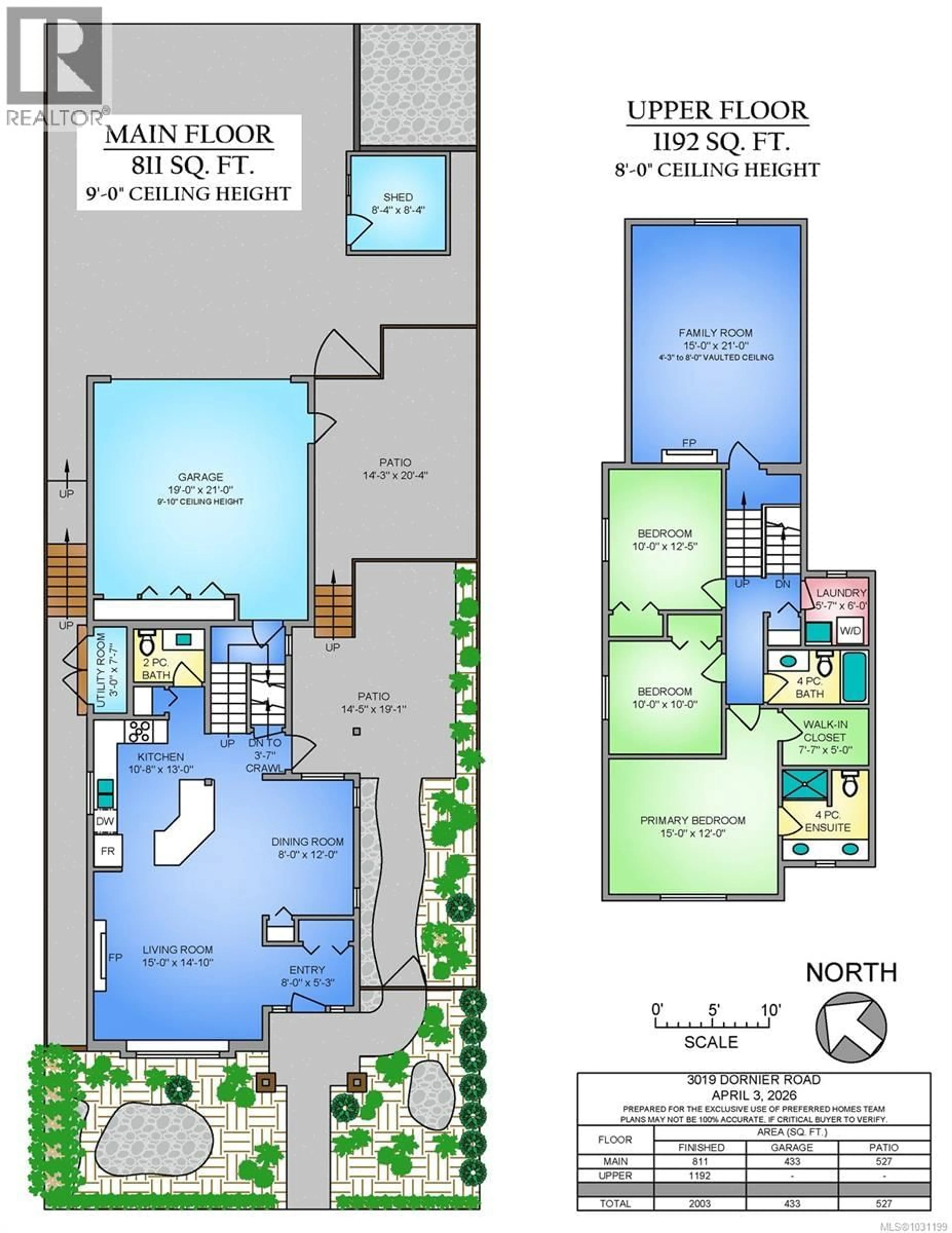 Floor plan for 3019 DORNIER ROAD, Langford British Columbia V9B0N1