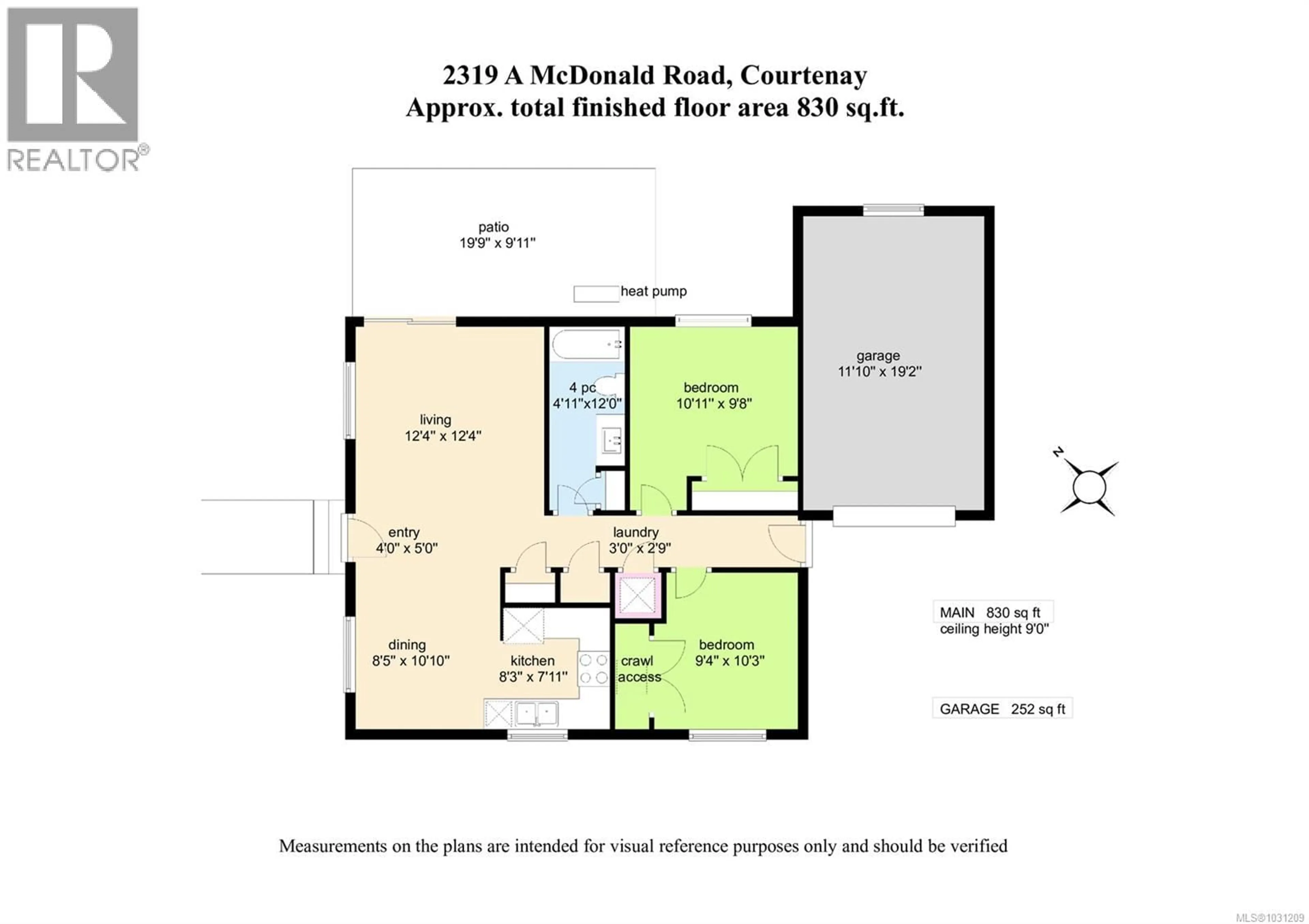 Floor plan for A - 2319 MCDONALD ROAD, Comox British Columbia V9M0C8