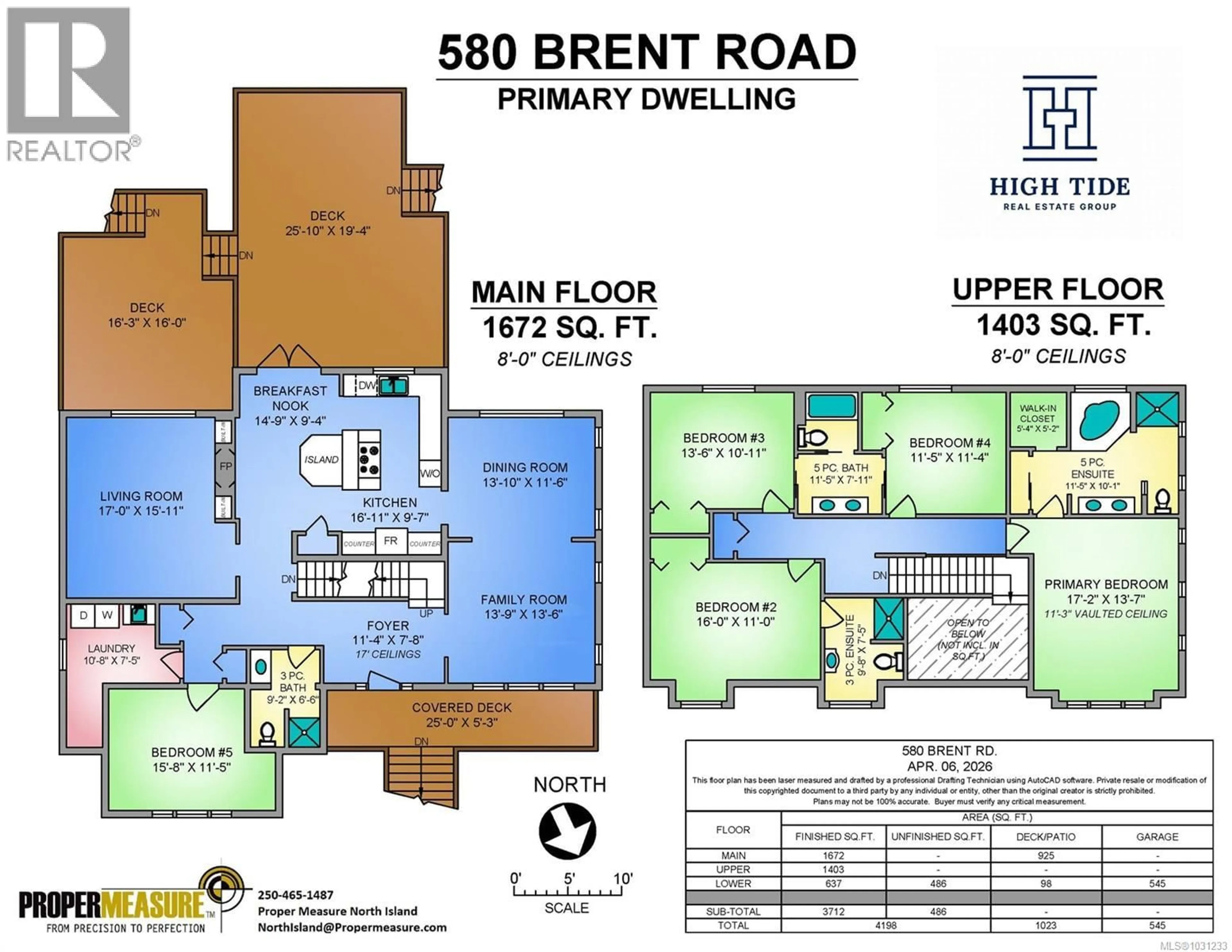 Floor plan for 580 BRENT ROAD, Comox British Columbia V9M3V9