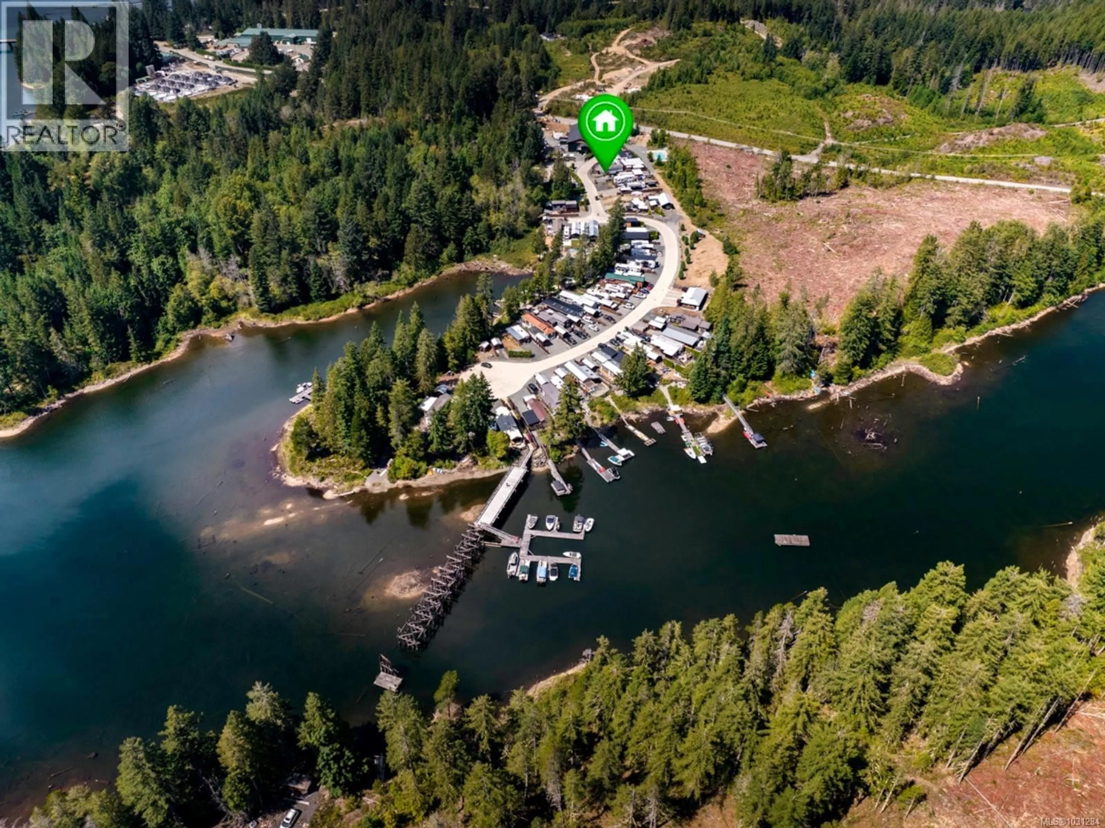 A pic from outside/outdoor area/front of a property/back of a property/a pic from drone, water/lake/river/ocean view for 38 - 10750 CENTRAL LAKE ROAD, Port Alberni British Columbia V9Y8Z2