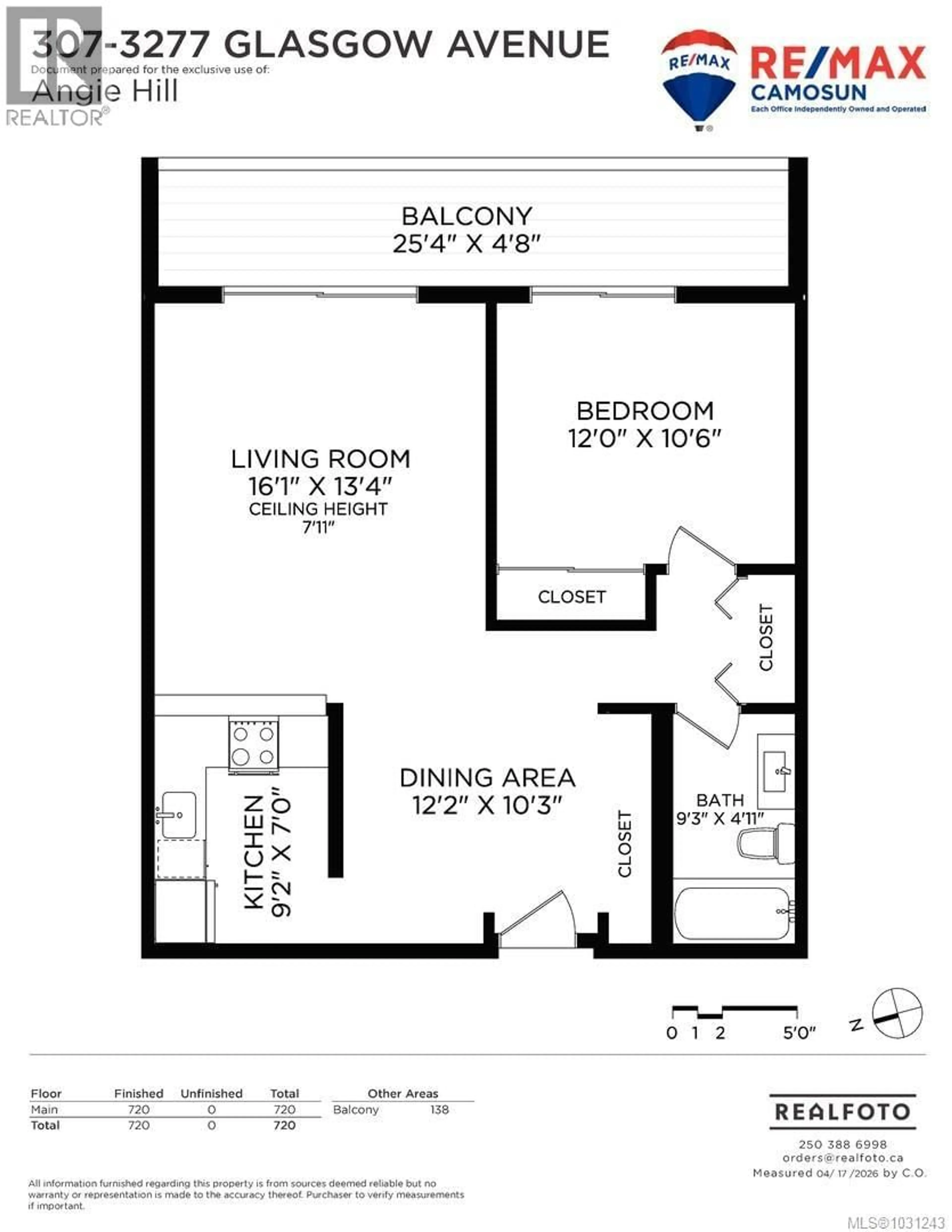 Floor plan for 307 - 3277 GLASGOW AVENUE, Saanich British Columbia V8X1M3
