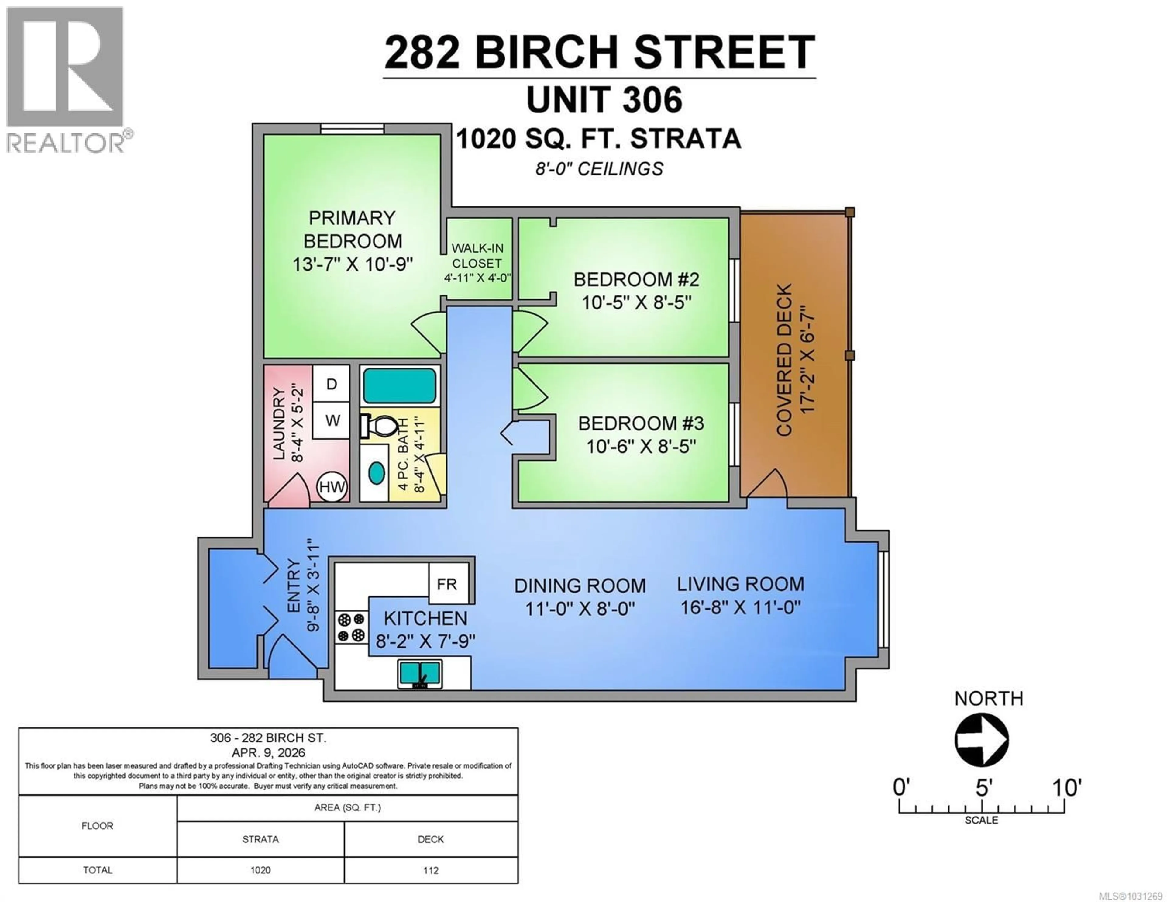Floor plan for 306 - 282 BIRCH STREET, Campbell River British Columbia V9W2S3