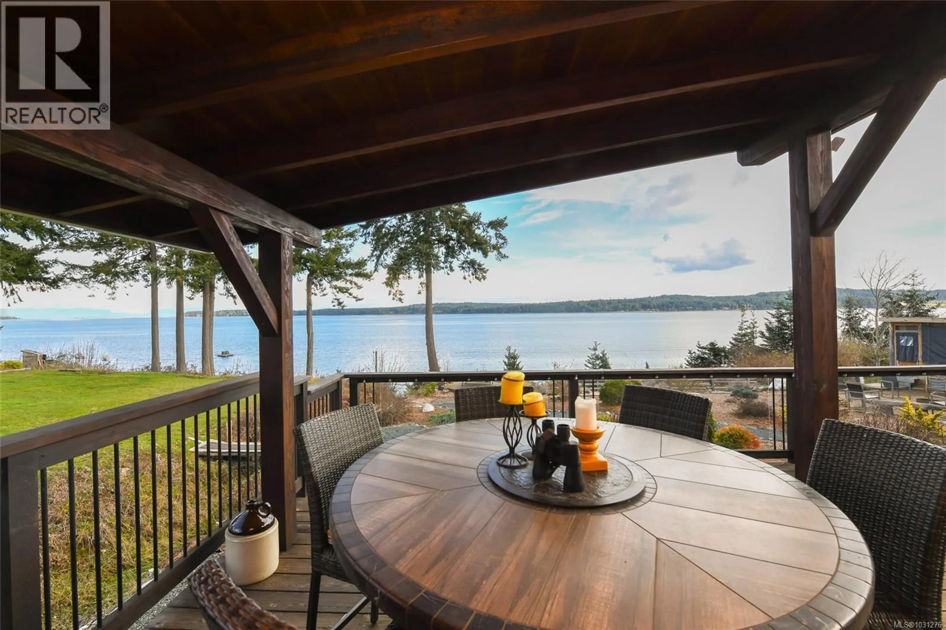 Patio, water/lake/river/ocean view for 5896 GARVIN ROAD, Union Bay British Columbia V0R3B0