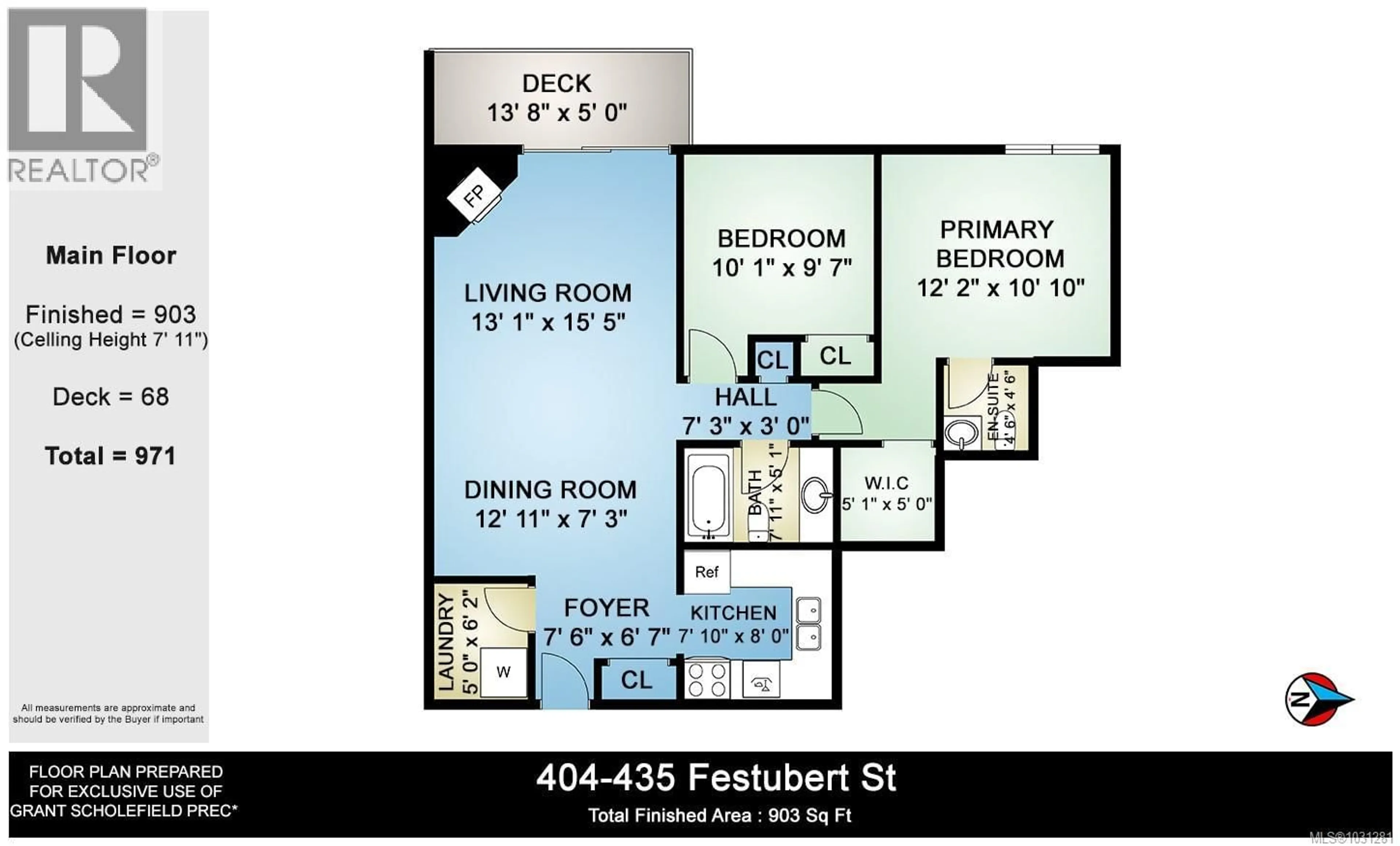 Floor plan for 404 - 435 FESTUBERT STREET, Duncan British Columbia V9L3T3