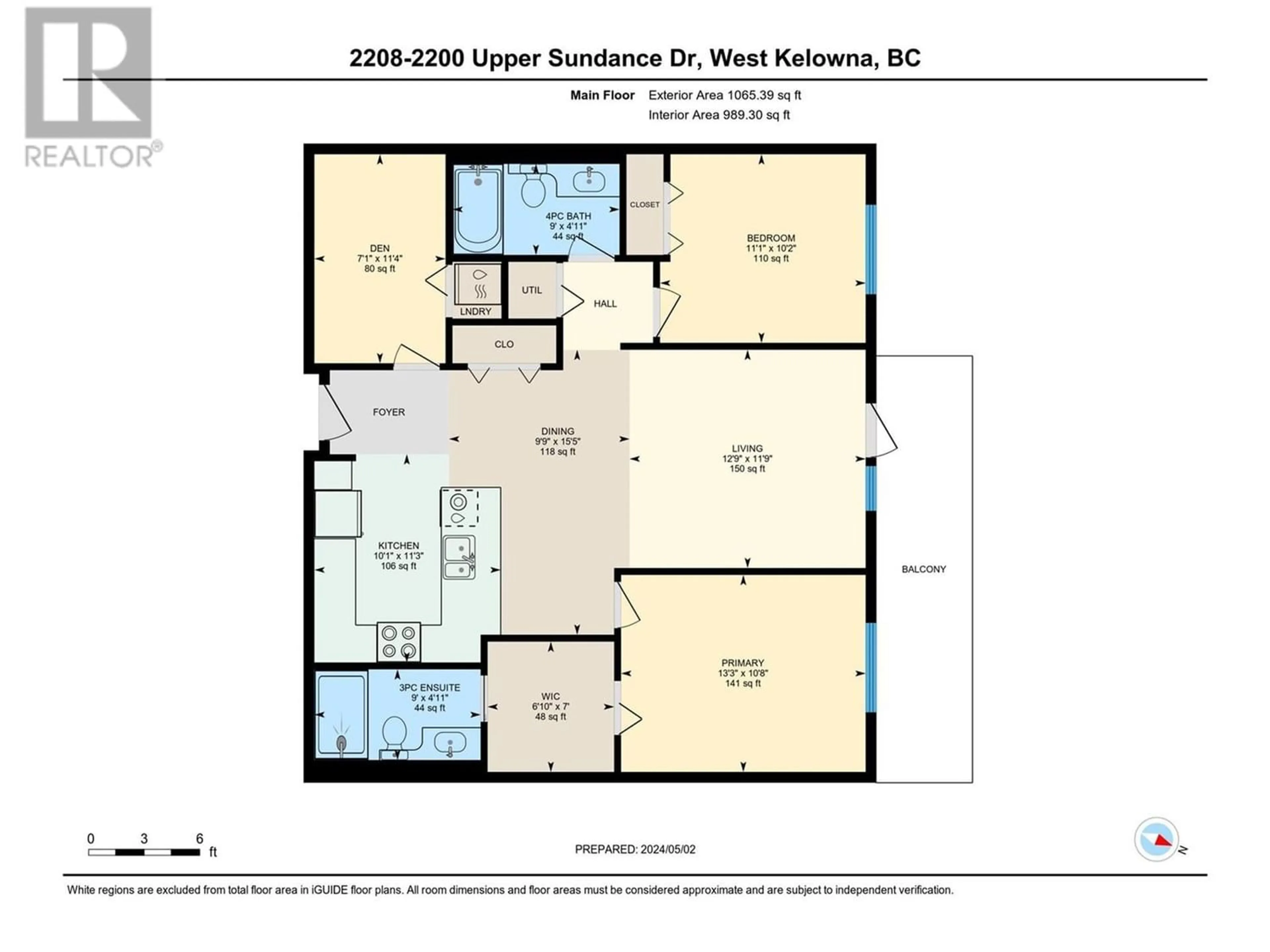 Floor plan for 2200 Upper Sundance Drive Unit# 2208, West Kelowna British Columbia V4T3E8