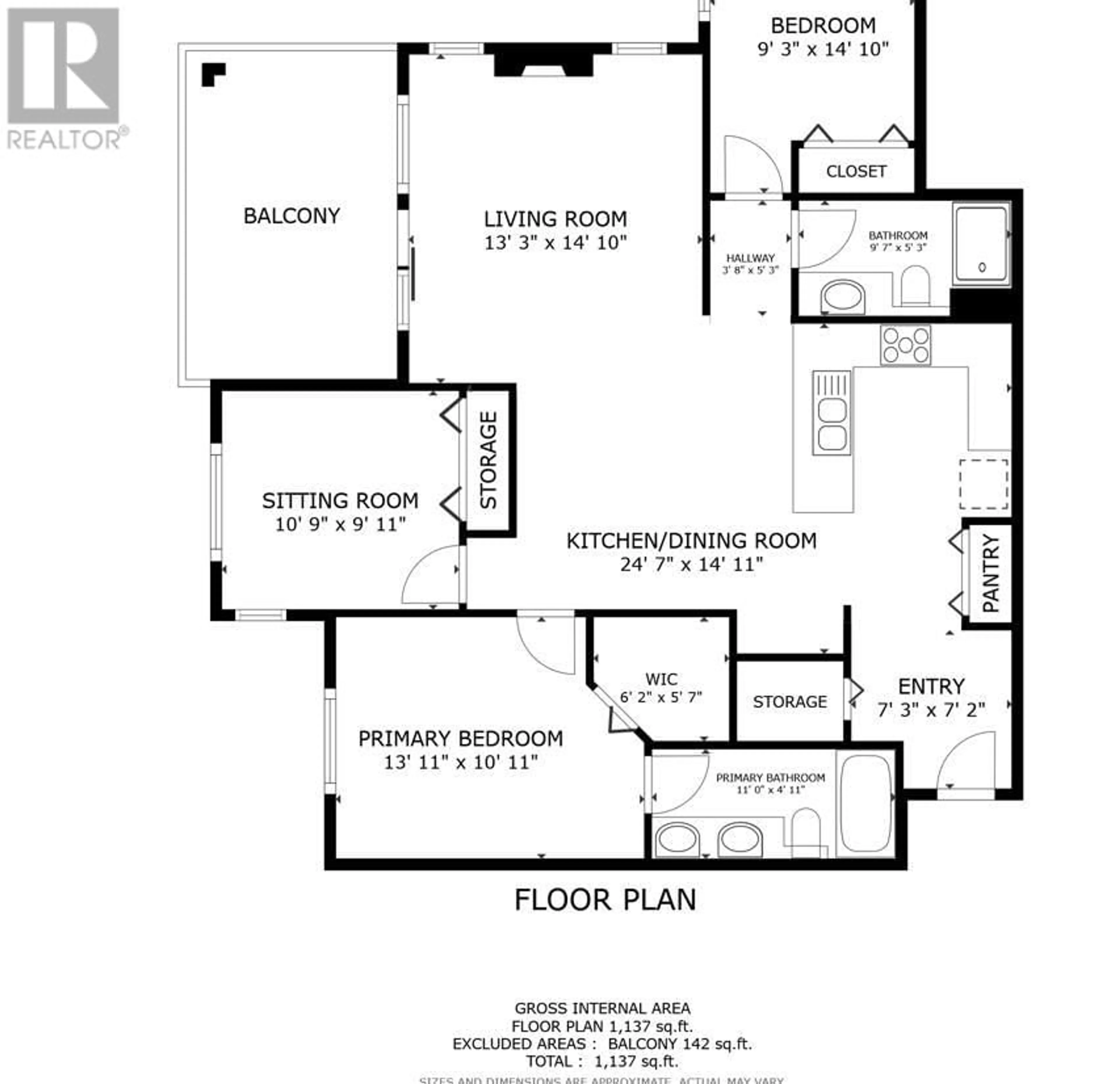 Floor plan for 1093 Sunset Drive Unit# 412, Kelowna British Columbia V1Y9Z4