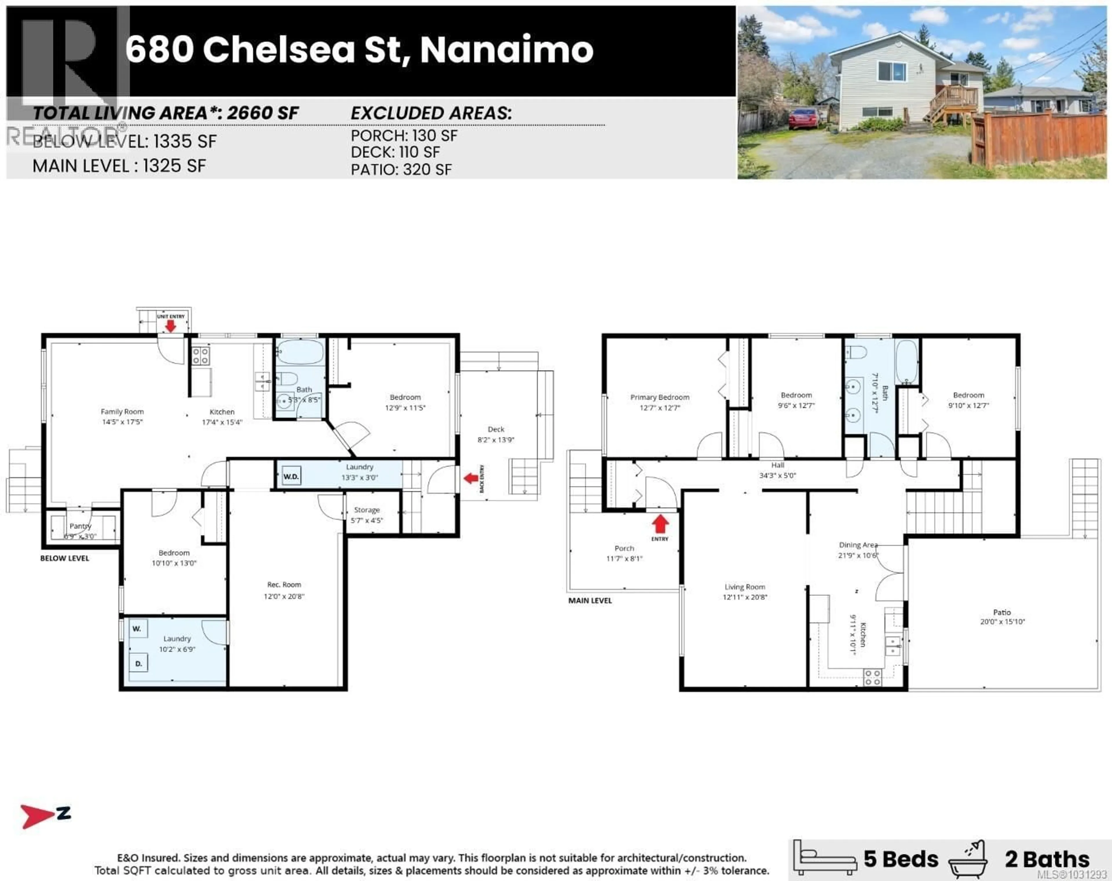 Floor plan for 680 CHELSEA STREET, Nanaimo British Columbia V9S1Y1
