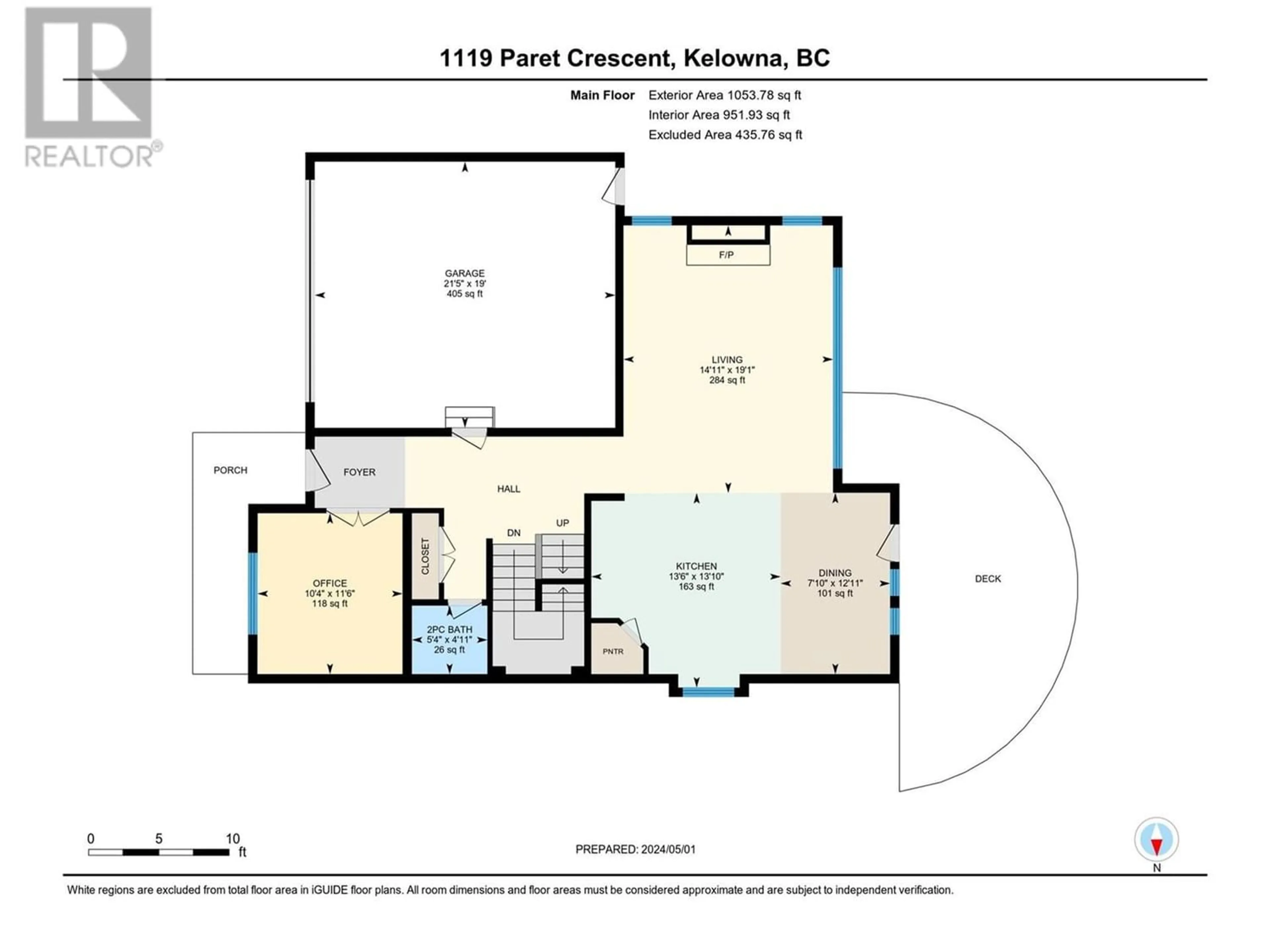 Floor plan for 1119 Paret Crescent, Kelowna British Columbia V1W4X8