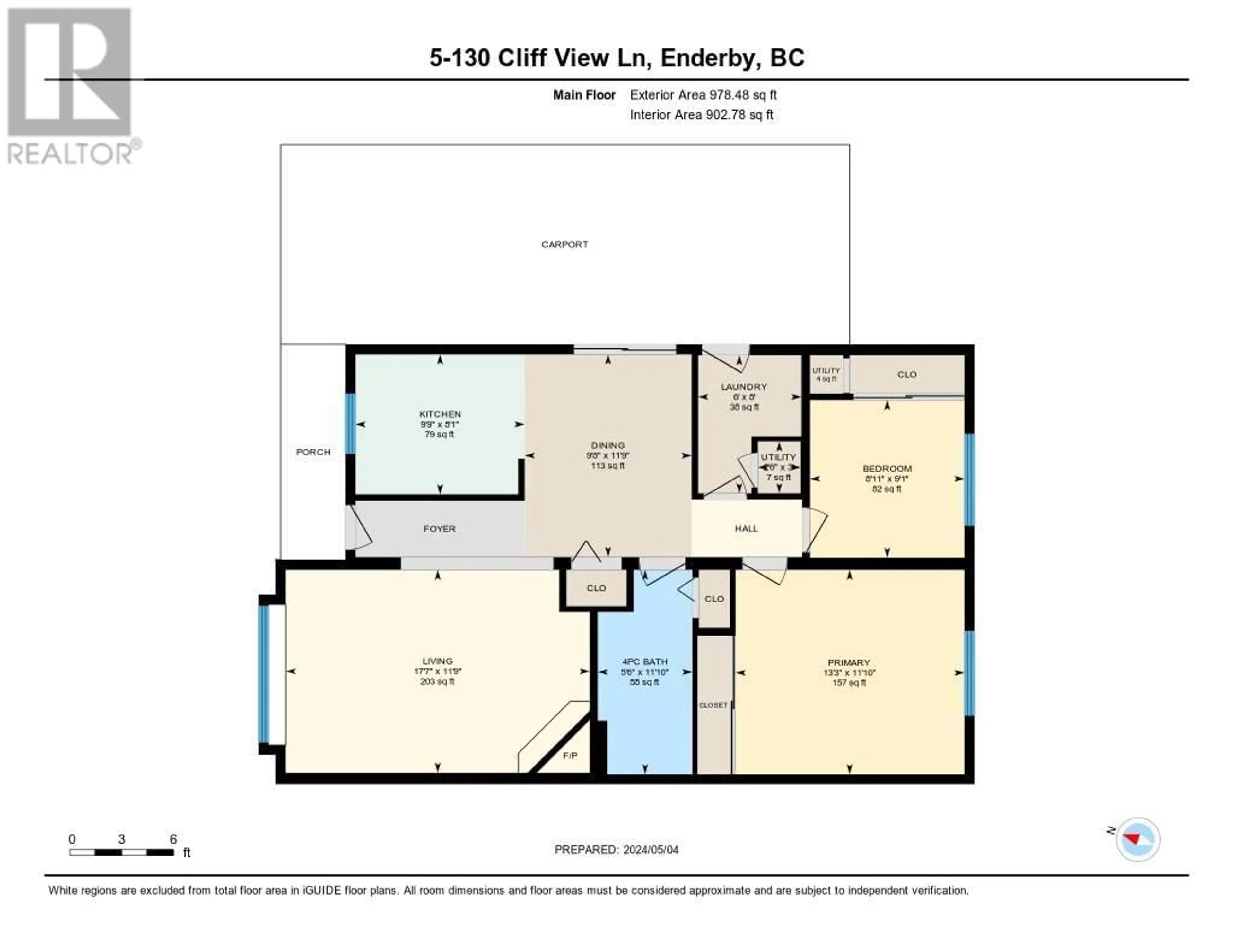 Floor plan for 130 Cliifview Lane Unit# 5, Enderby British Columbia V0E1V1