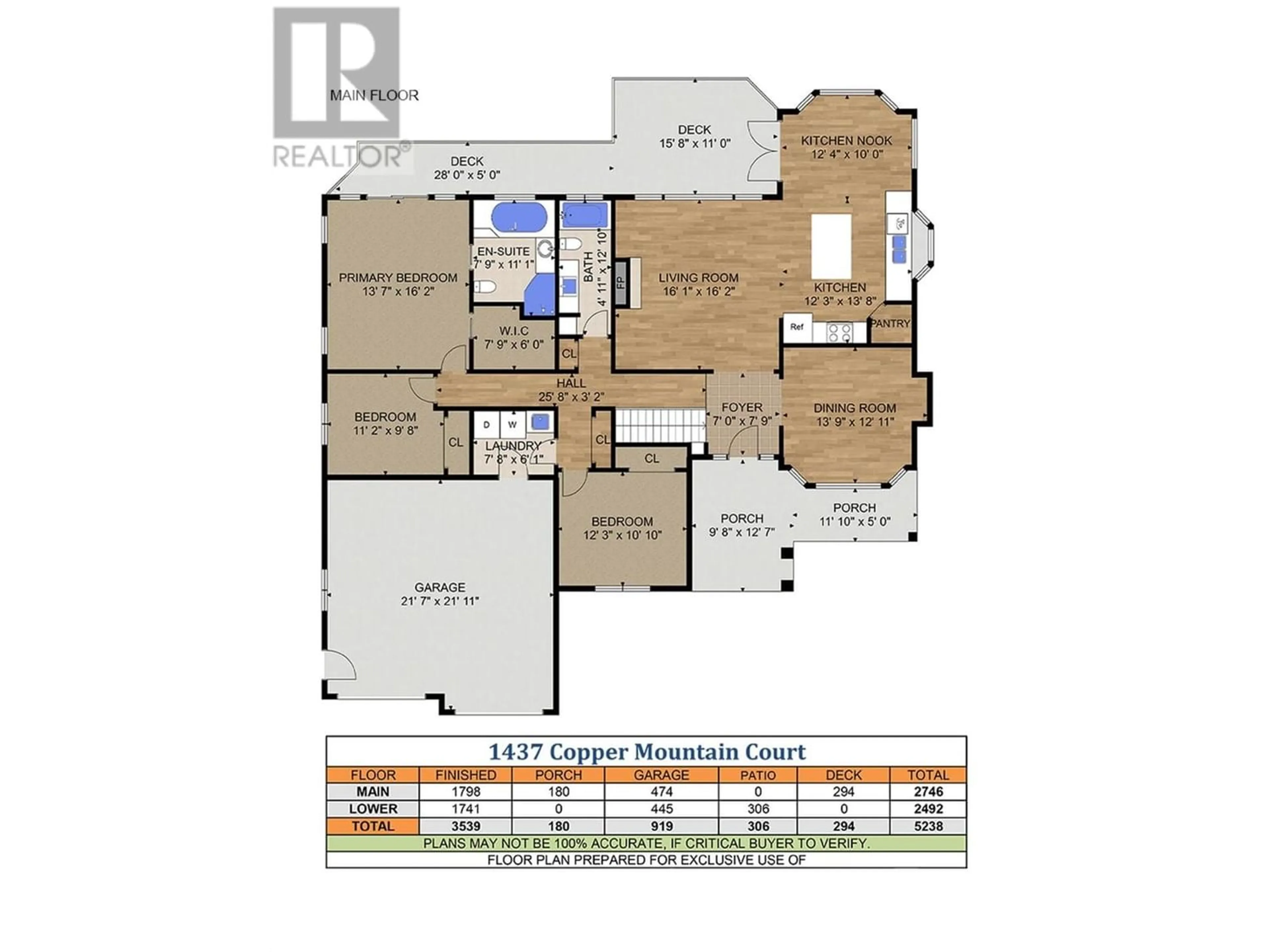 Floor plan for 1437 Copper Mountain Court, Vernon British Columbia V1B3Y7