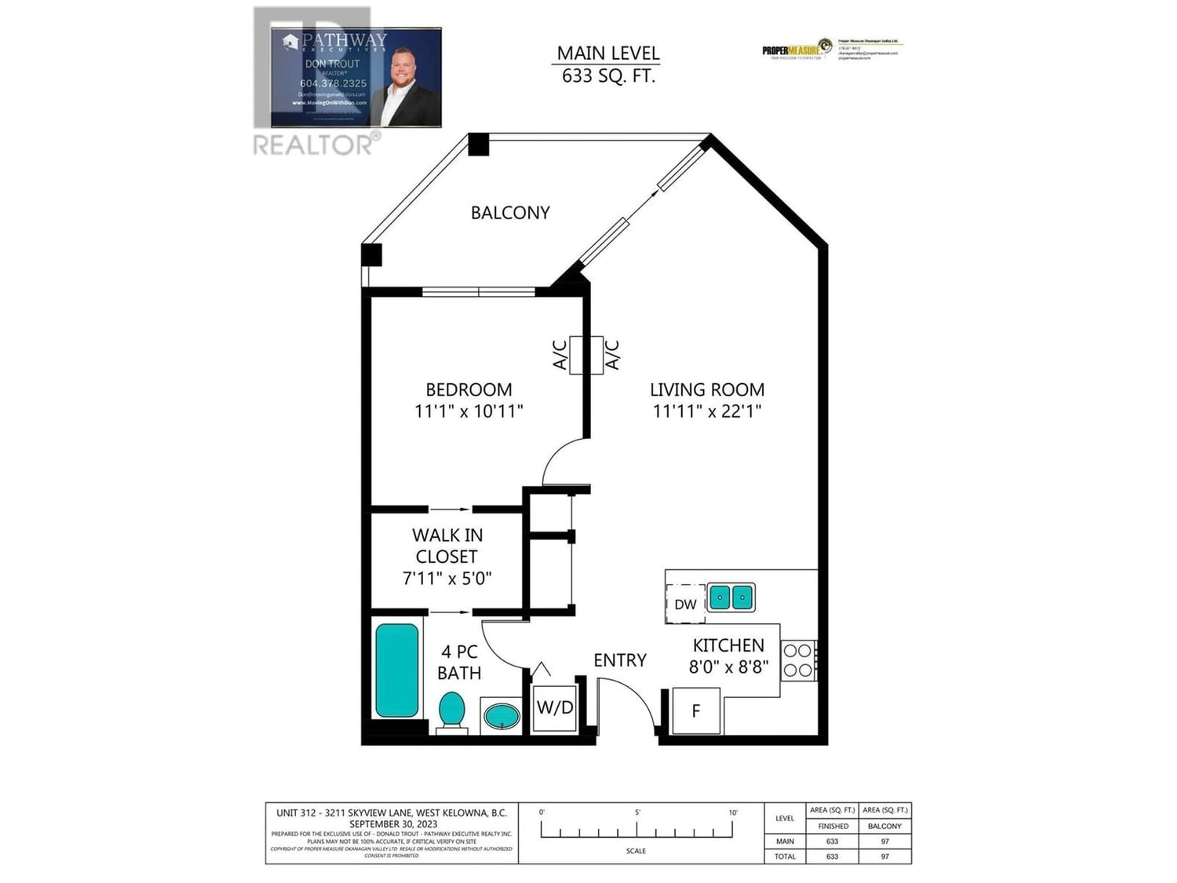 Floor plan for 3211 Skyview Lane Unit# 312, West Kelowna British Columbia V4T3J3