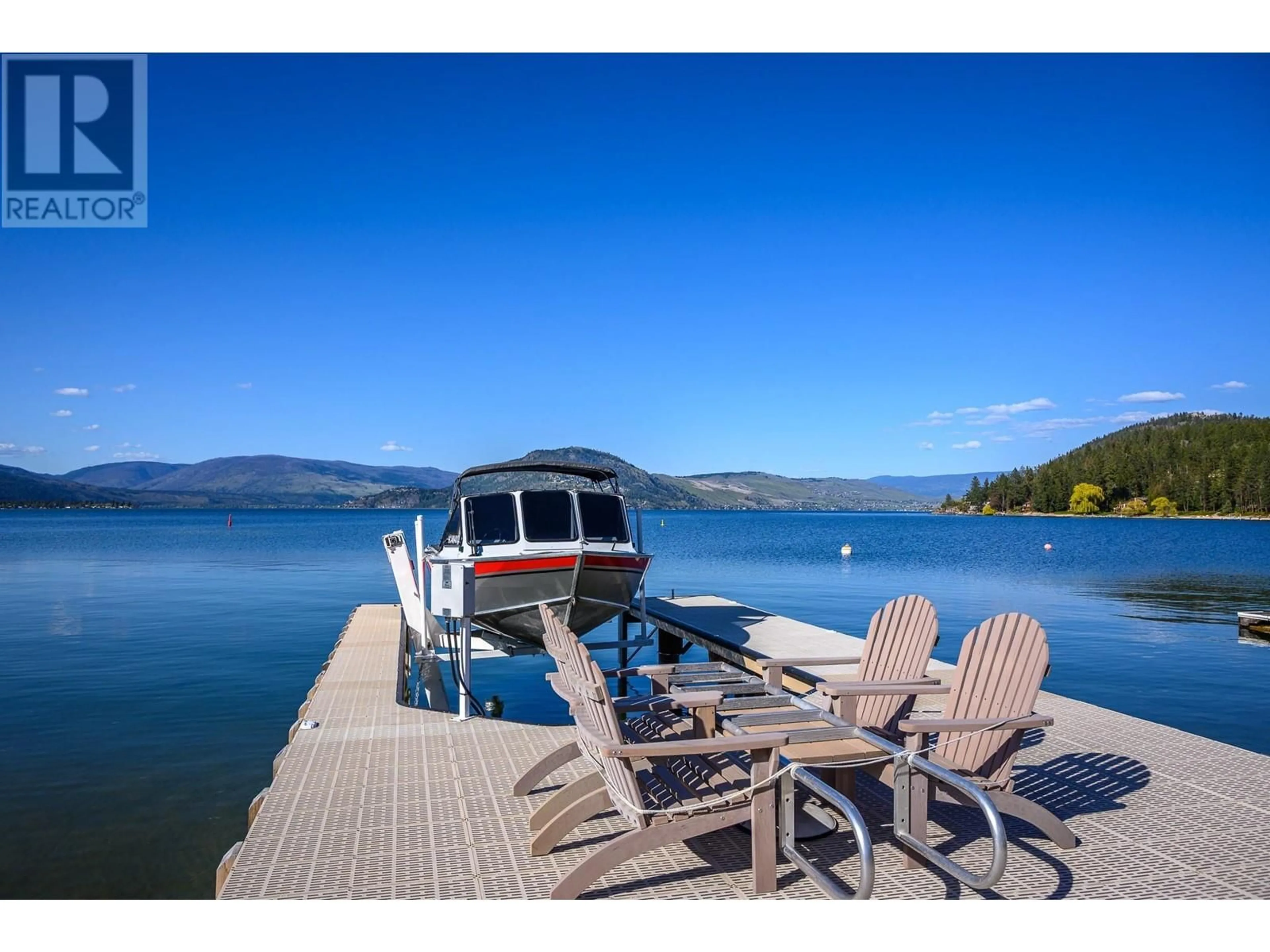 Patio, water/lake/river/ocean view for 9739 DELCLIFFE ROAD, Vernon British Columbia V1H1K9