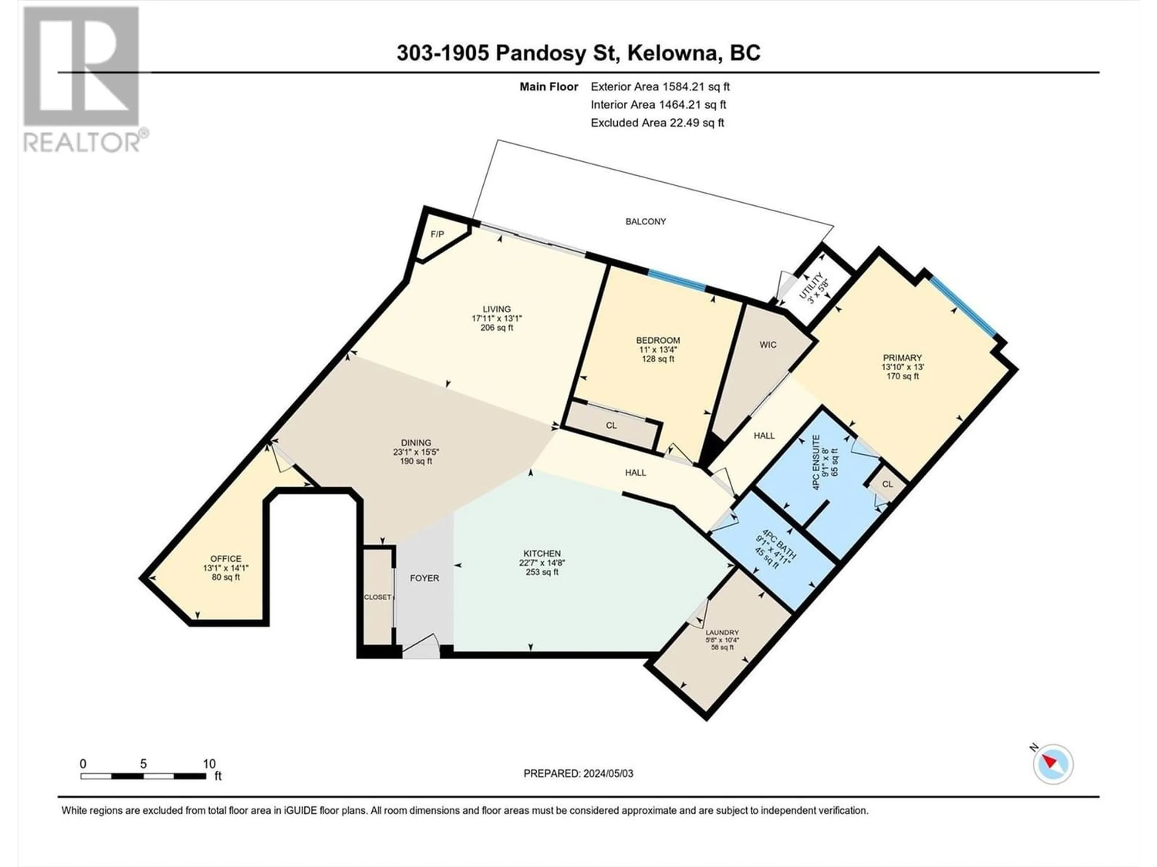 Floor plan for 1905 Pandosy Street Unit# 303, Kelowna British Columbia V1Y1R8