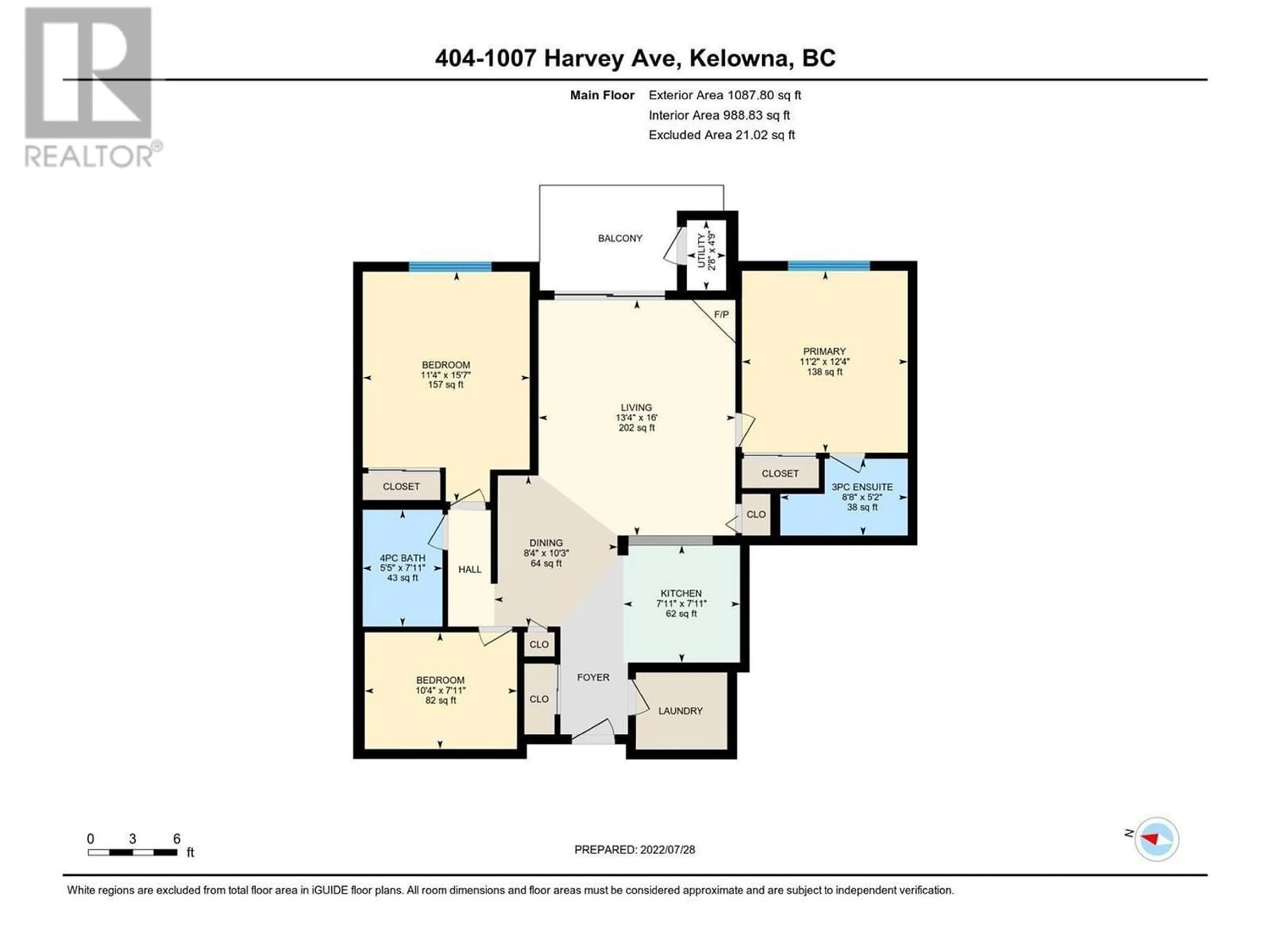 Floor plan for 1007 Harvey Avenue Unit# 404, Kelowna British Columbia V1Y6E4