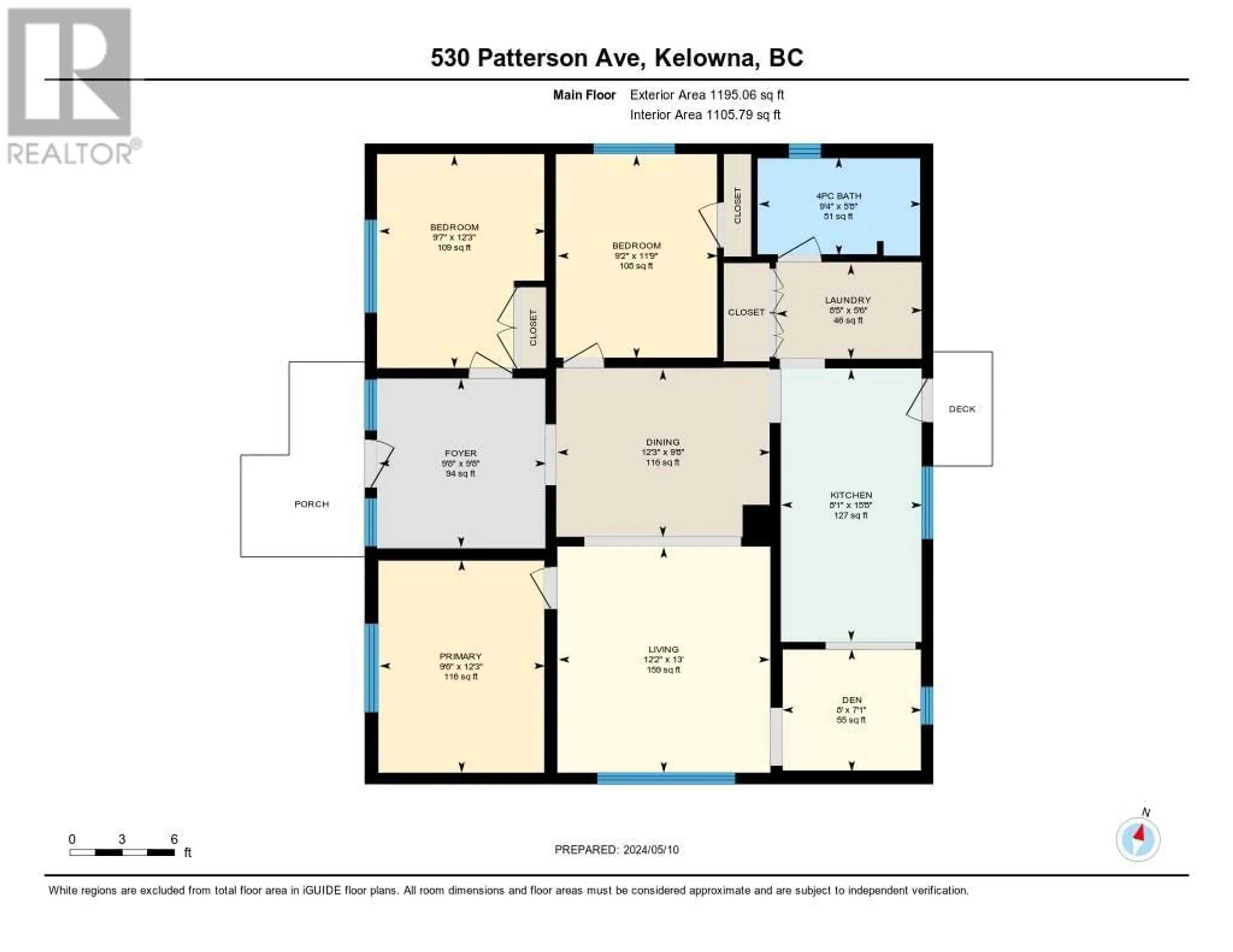 Floor plan for 530 PATTERSON AVENUE, Kelowna British Columbia V1Y5C6