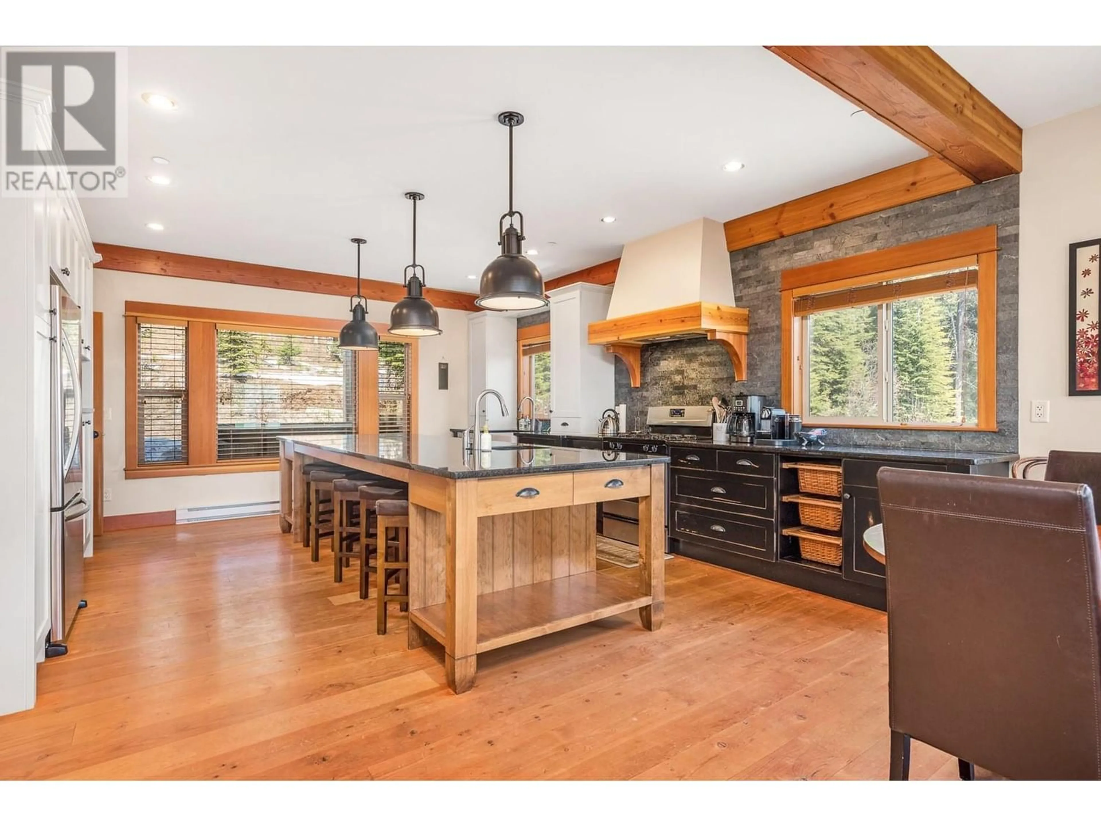 Rustic kitchen for 9824 Cathedral Drive, Silver Star British Columbia V1B3M1