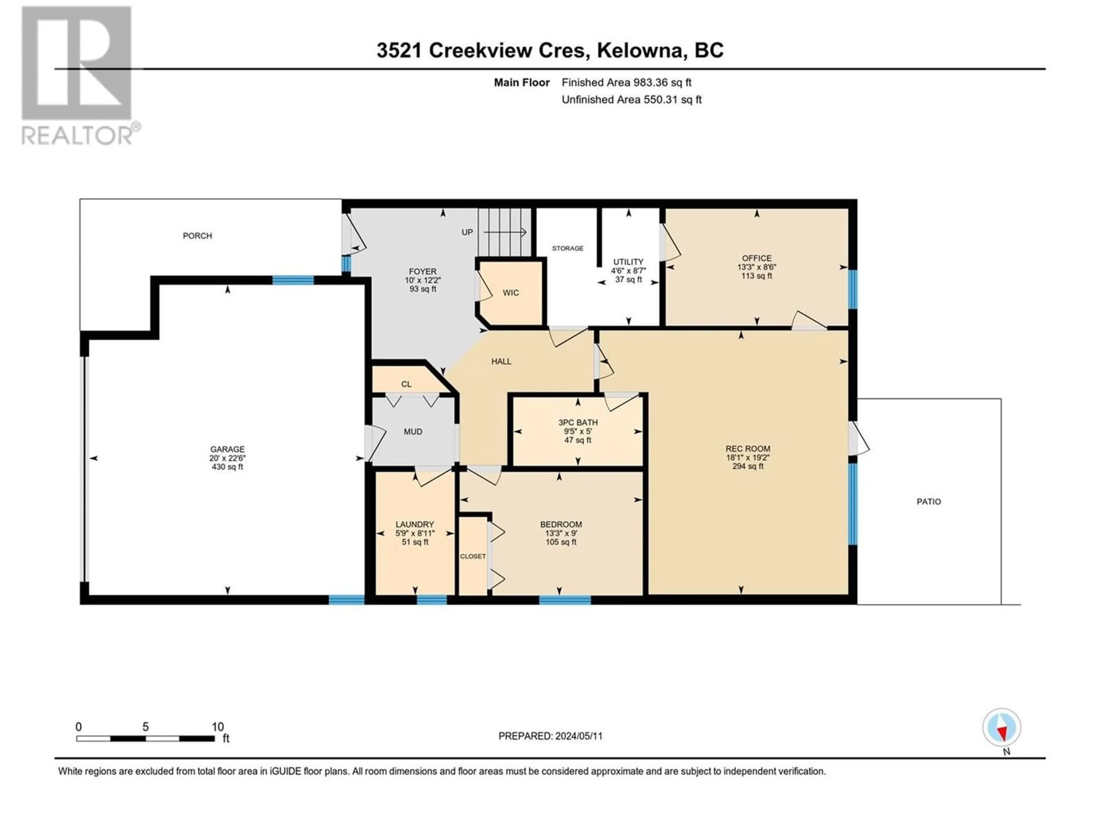 Floor plan for 3521 Creekview Crescent, West Kelowna British Columbia V4T3C3