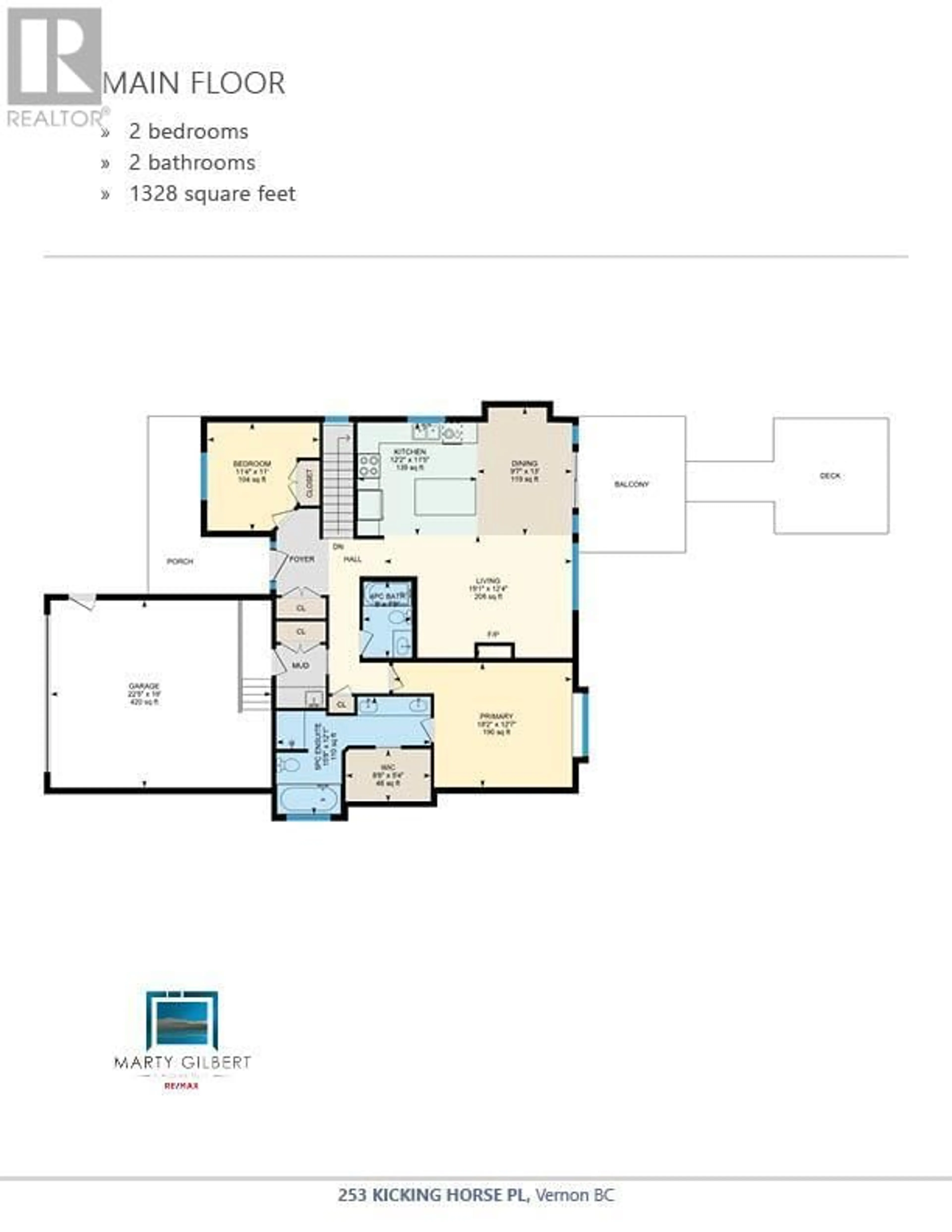 Floor plan for 253 Kicking Horse Place, Vernon British Columbia V1B4E8