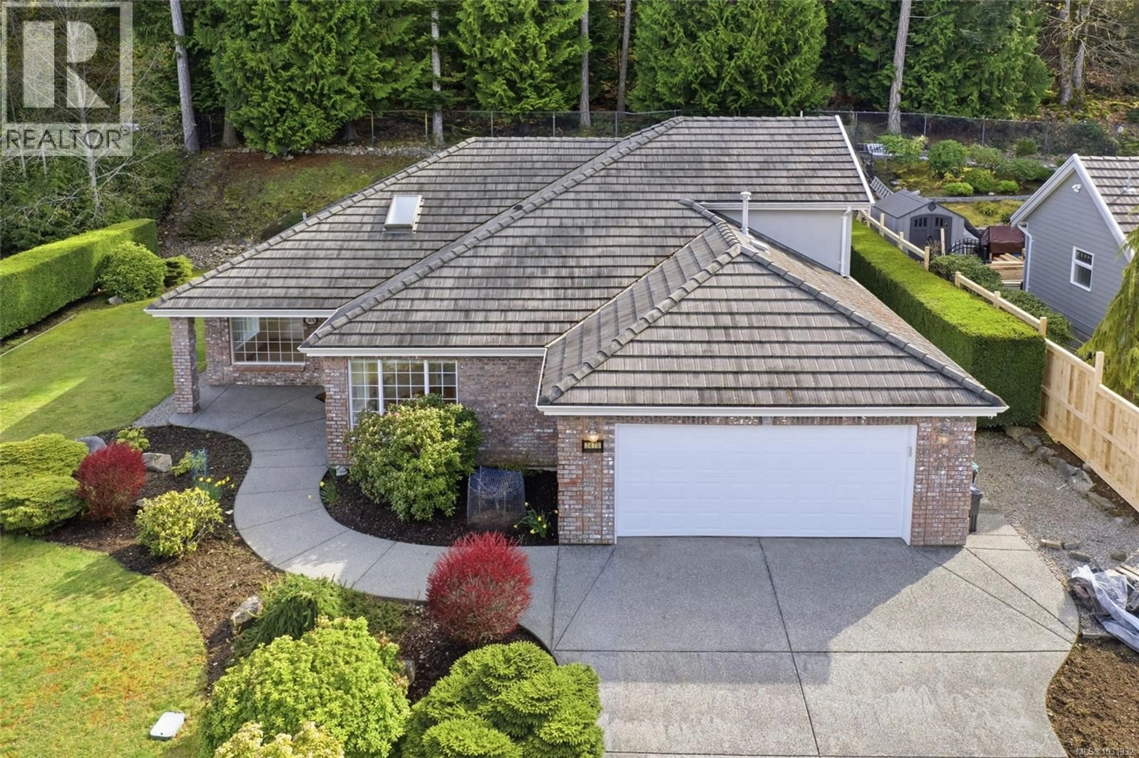 A pic from outside/outdoor area/front of a property/back of a property/a pic from drone, street for 2470 ANDOVER ROAD, Nanoose Bay British Columbia V9P9K5