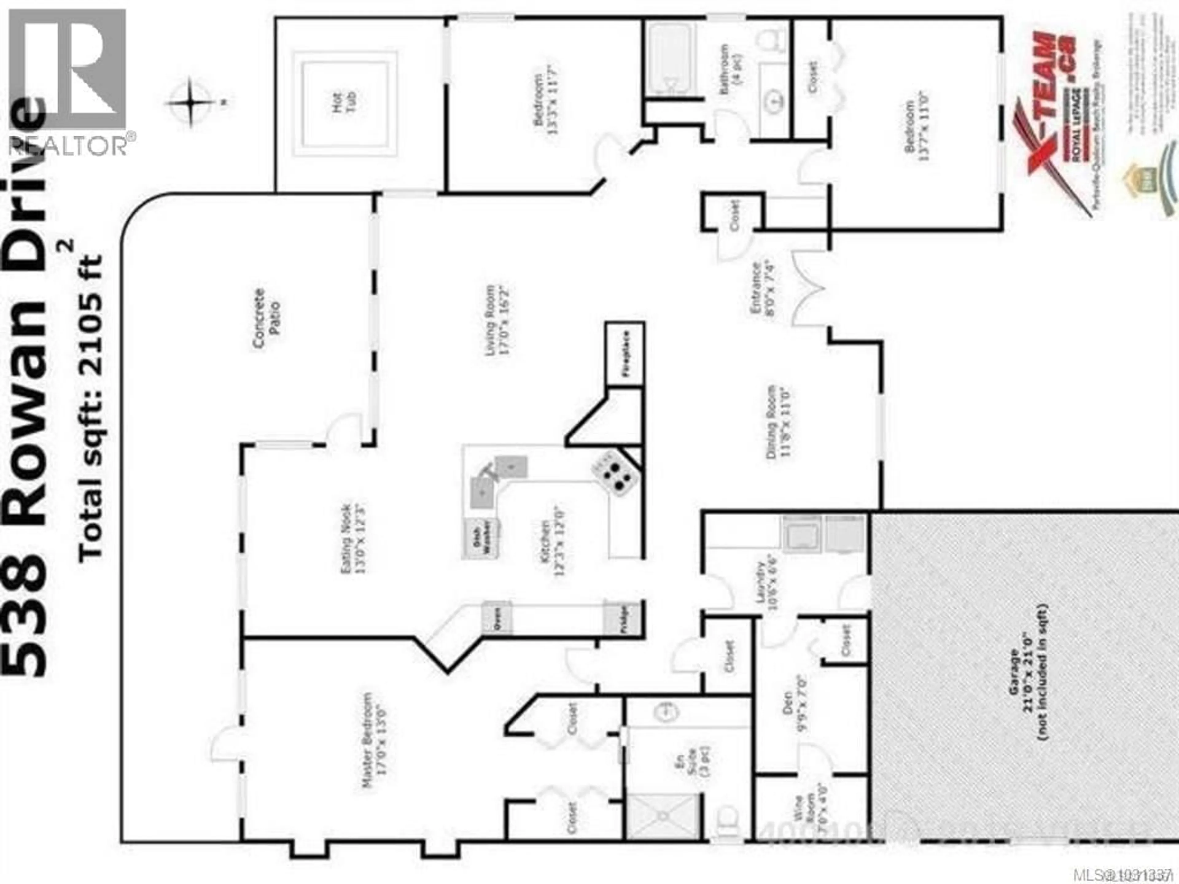 Floor plan for 538 ROWAN DRIVE, Qualicum Beach British Columbia V9K1K1