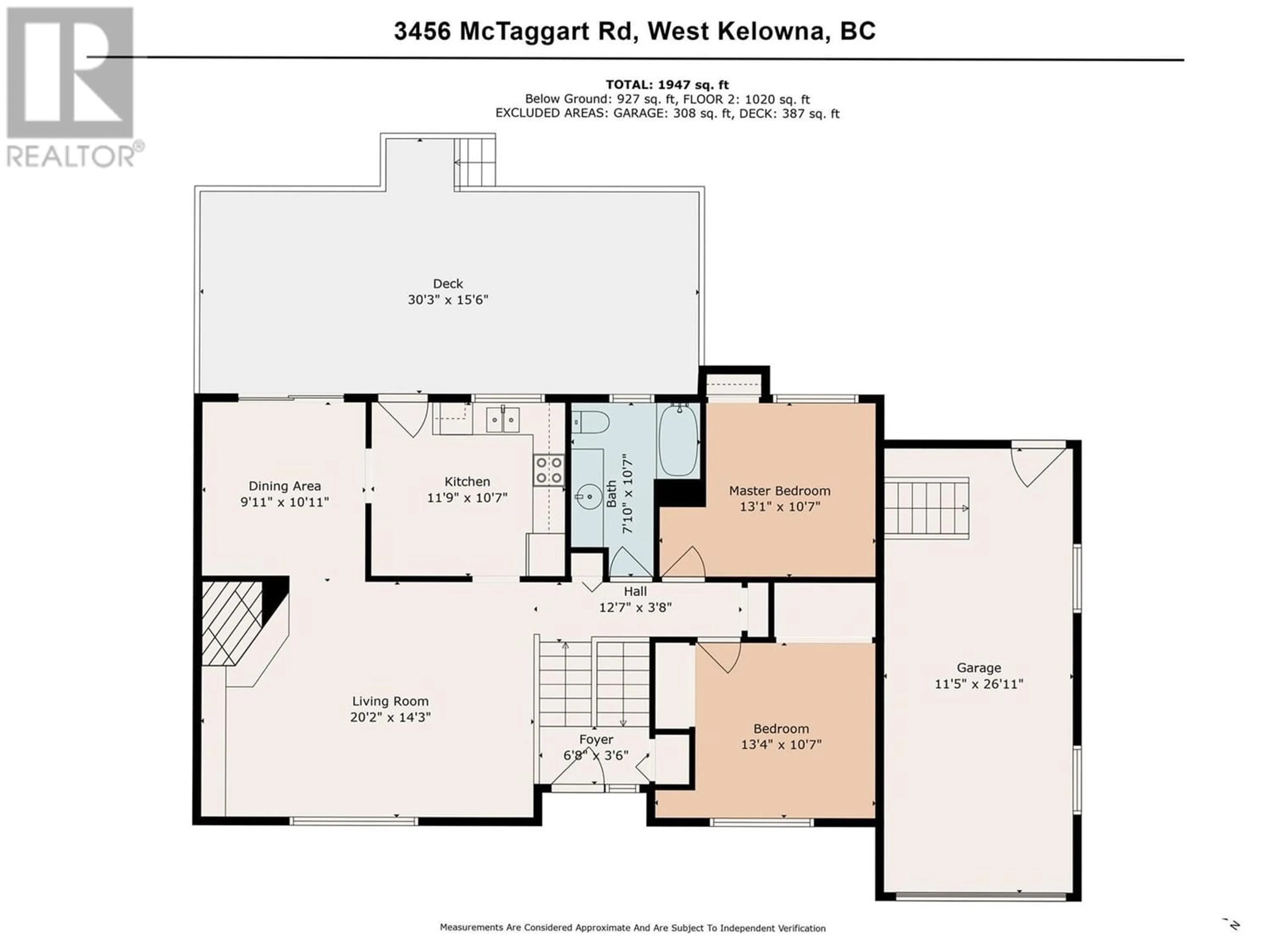 Floor plan for 3456 McTaggart Road, West Kelowna British Columbia V4T1H6
