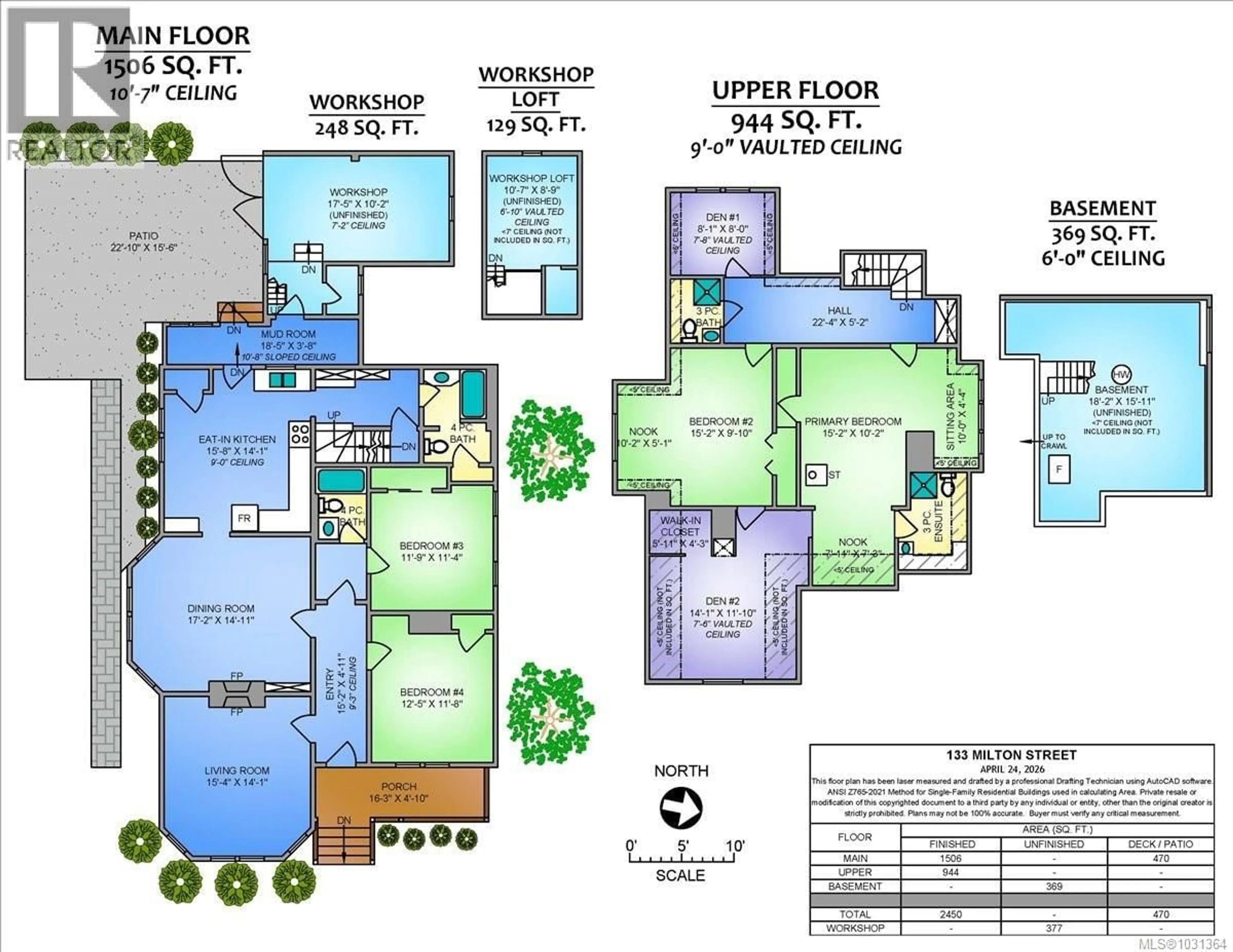 Floor plan for 133 MILTON STREET, Nanaimo British Columbia V9R2K4