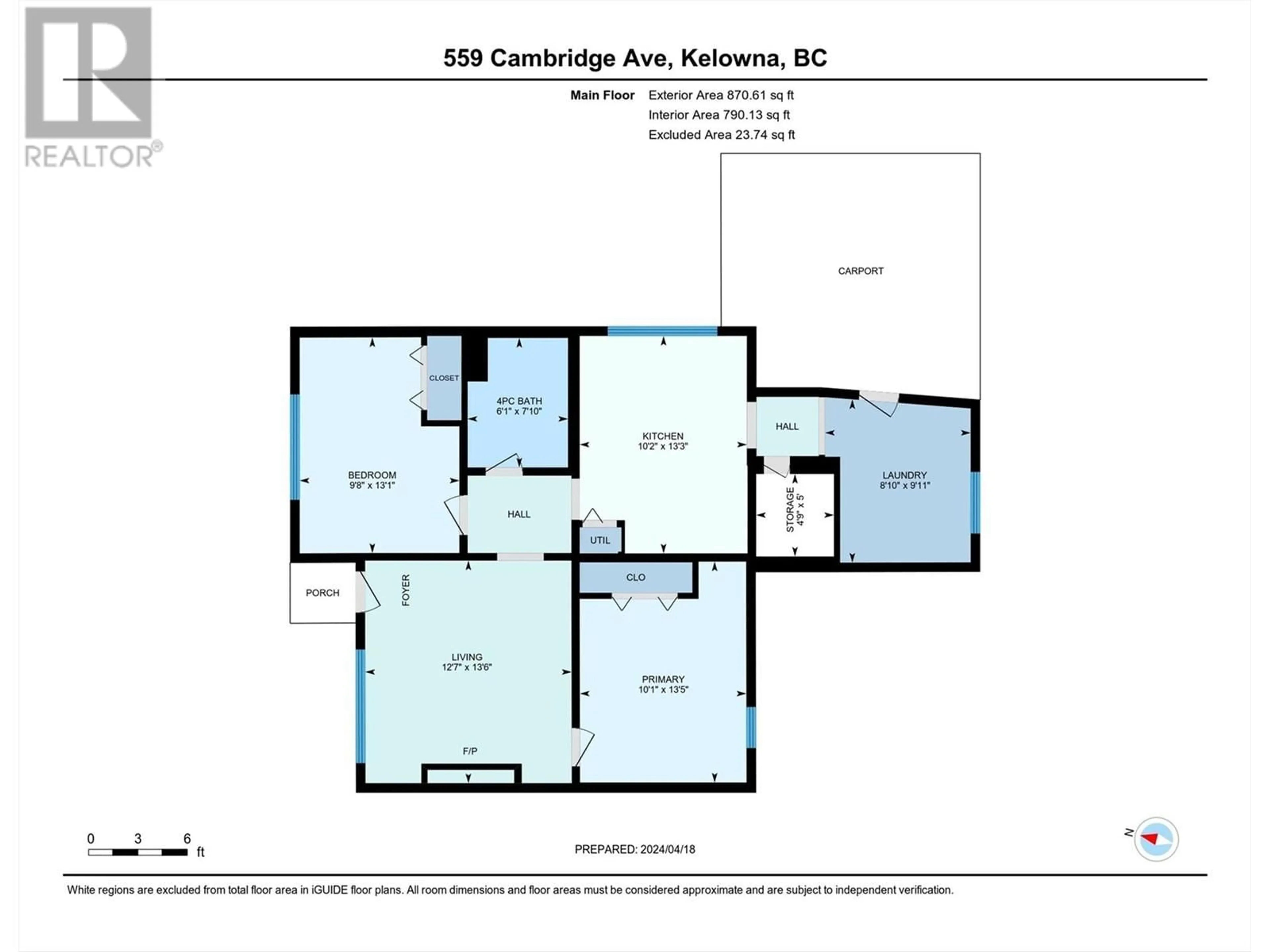 Floor plan for 559 CAMBRIDGE AVENUE, Kelowna British Columbia V1Y7M4