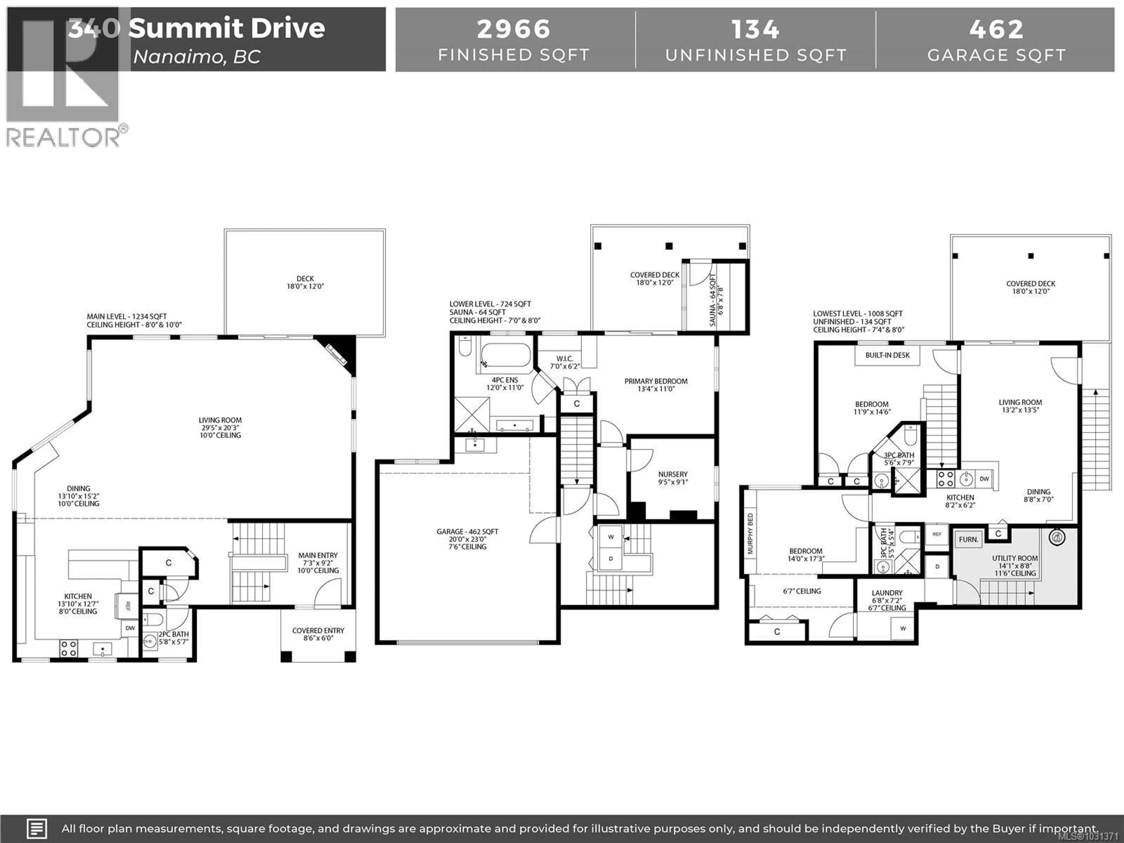 Floor plan for 340 SUMMIT DRIVE, Nanaimo British Columbia V9T5R2