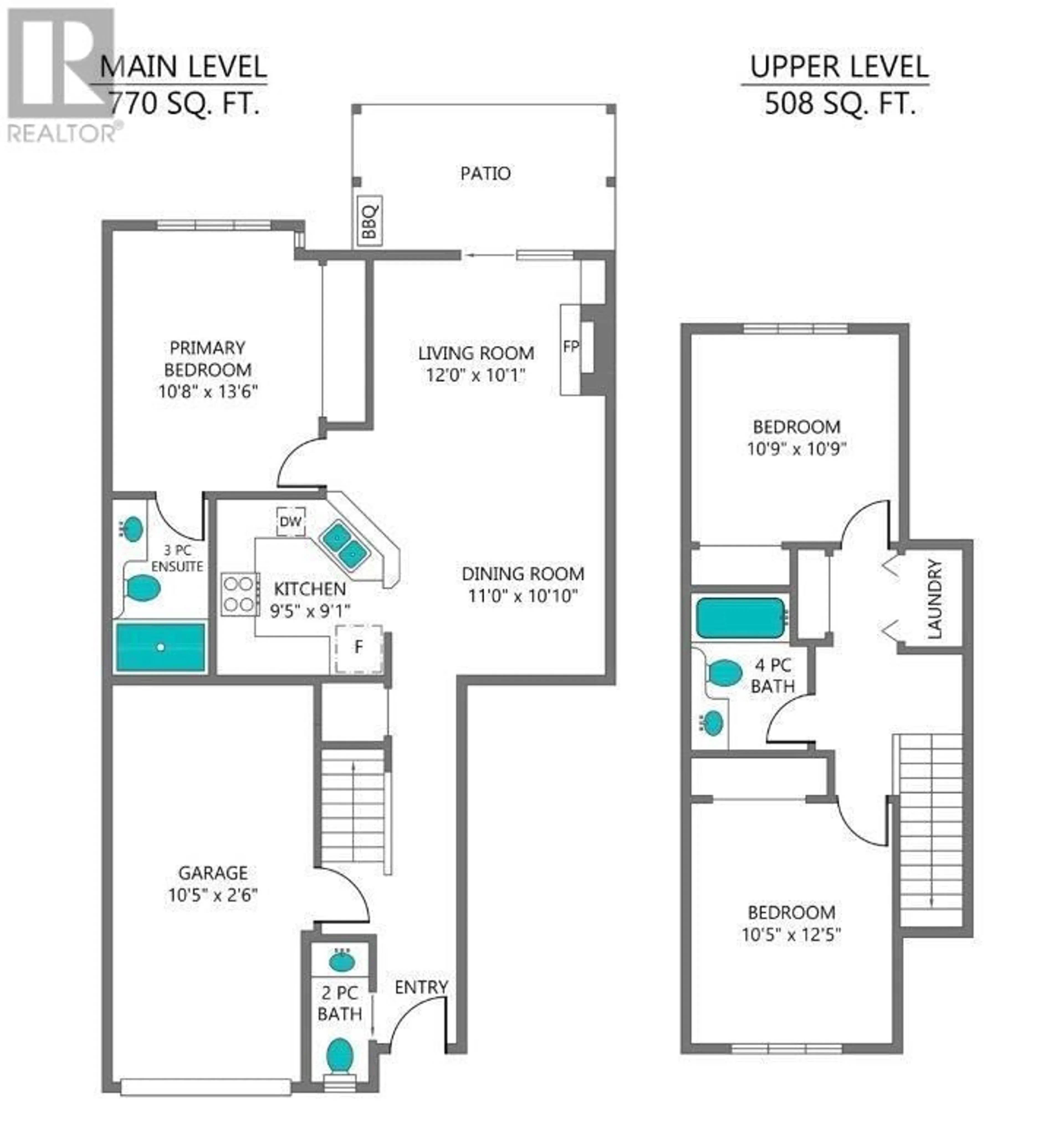 Floor plan for 7600 Cottonwood Drive Unit# 39, Osoyoos British Columbia V0H1V3