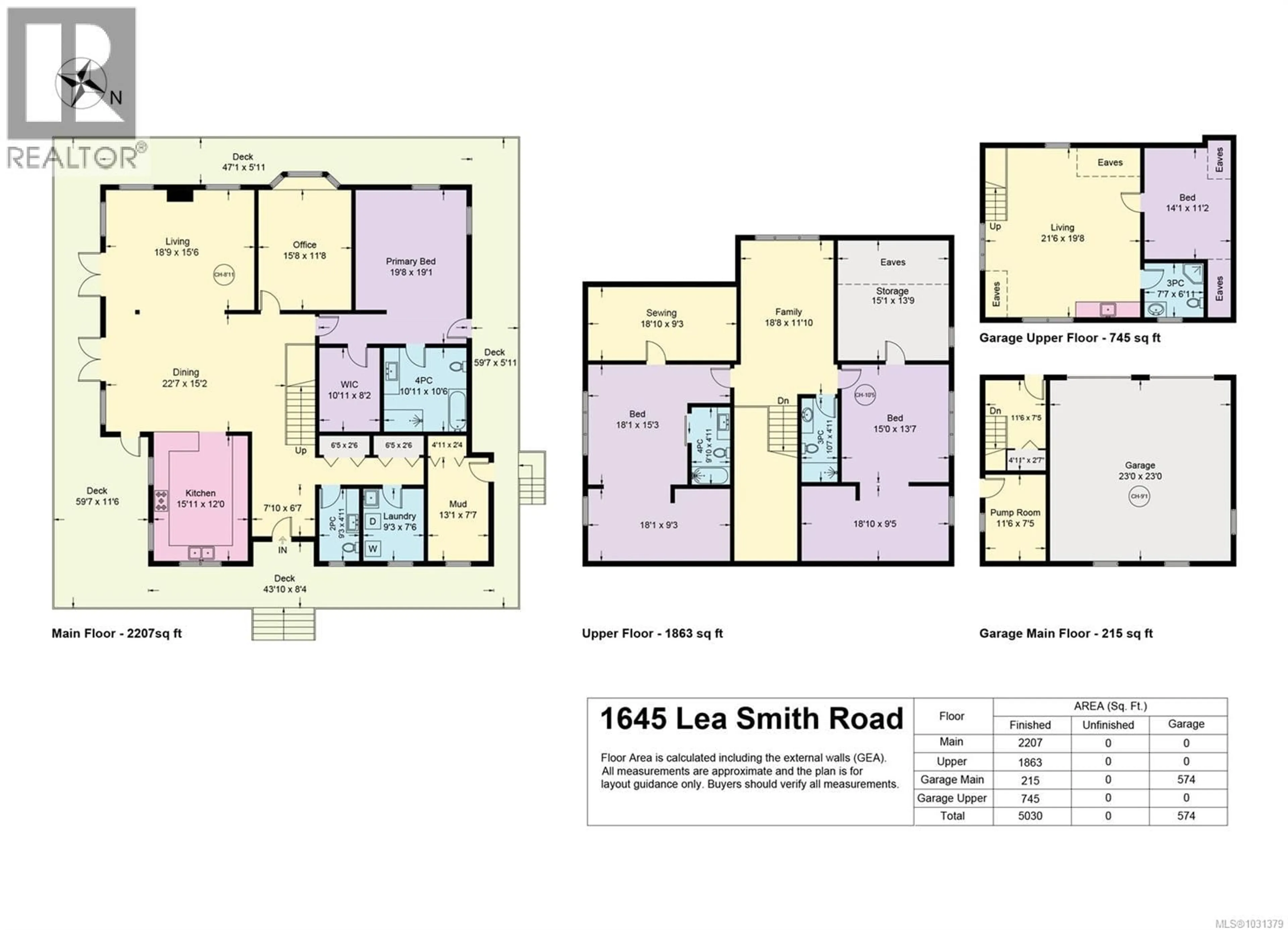 Floor plan for 1645 LEA SMITH ROAD, Hornby Island British Columbia V0R1Z0