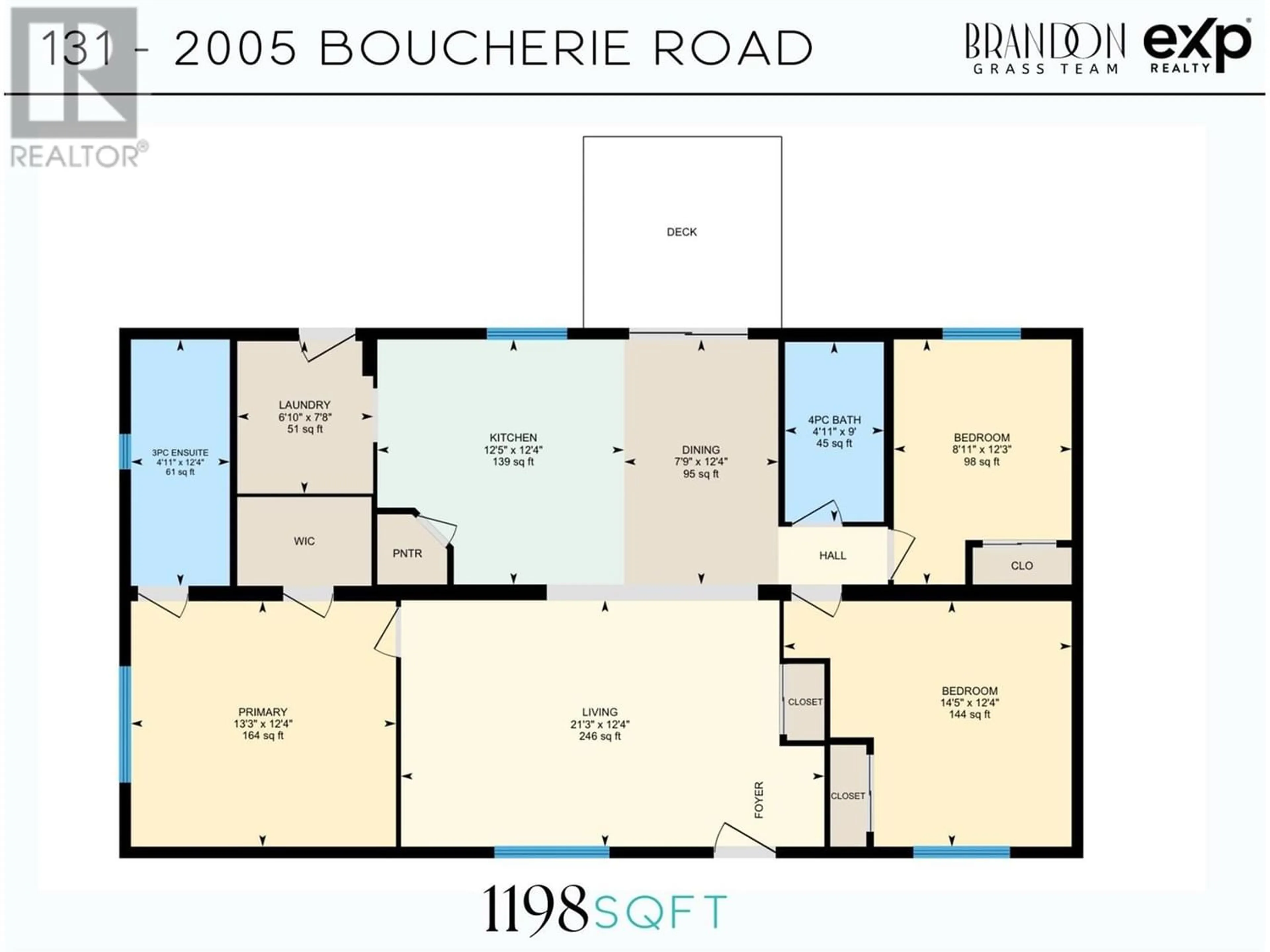 Floor plan for 2005 Boucherie Road Unit# 131, Westbank British Columbia V4T1R4