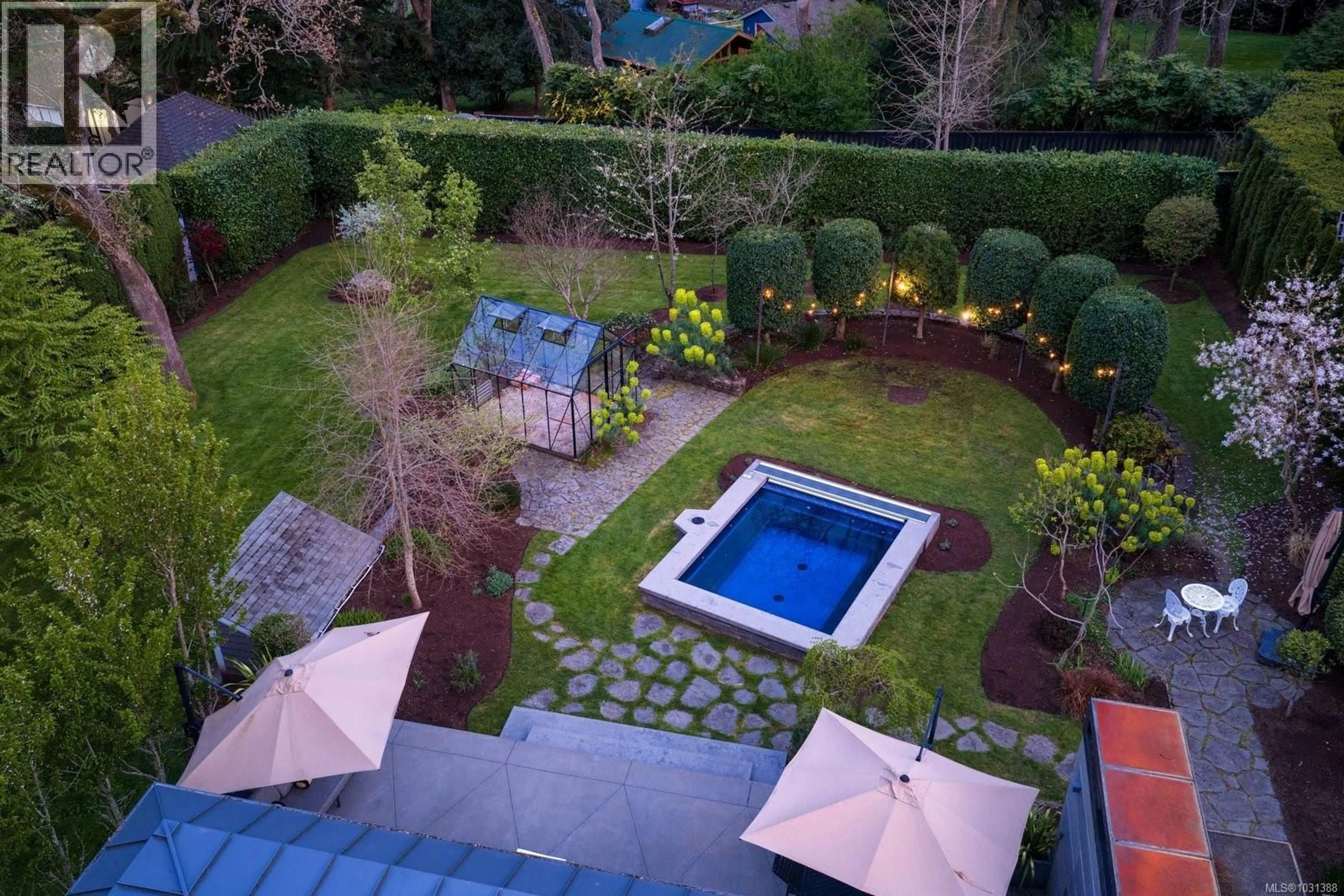 A pic from outside/outdoor area/front of a property/back of a property/a pic from drone, street for 2545 LANSDOWNE ROAD, Oak Bay British Columbia V8R3P2