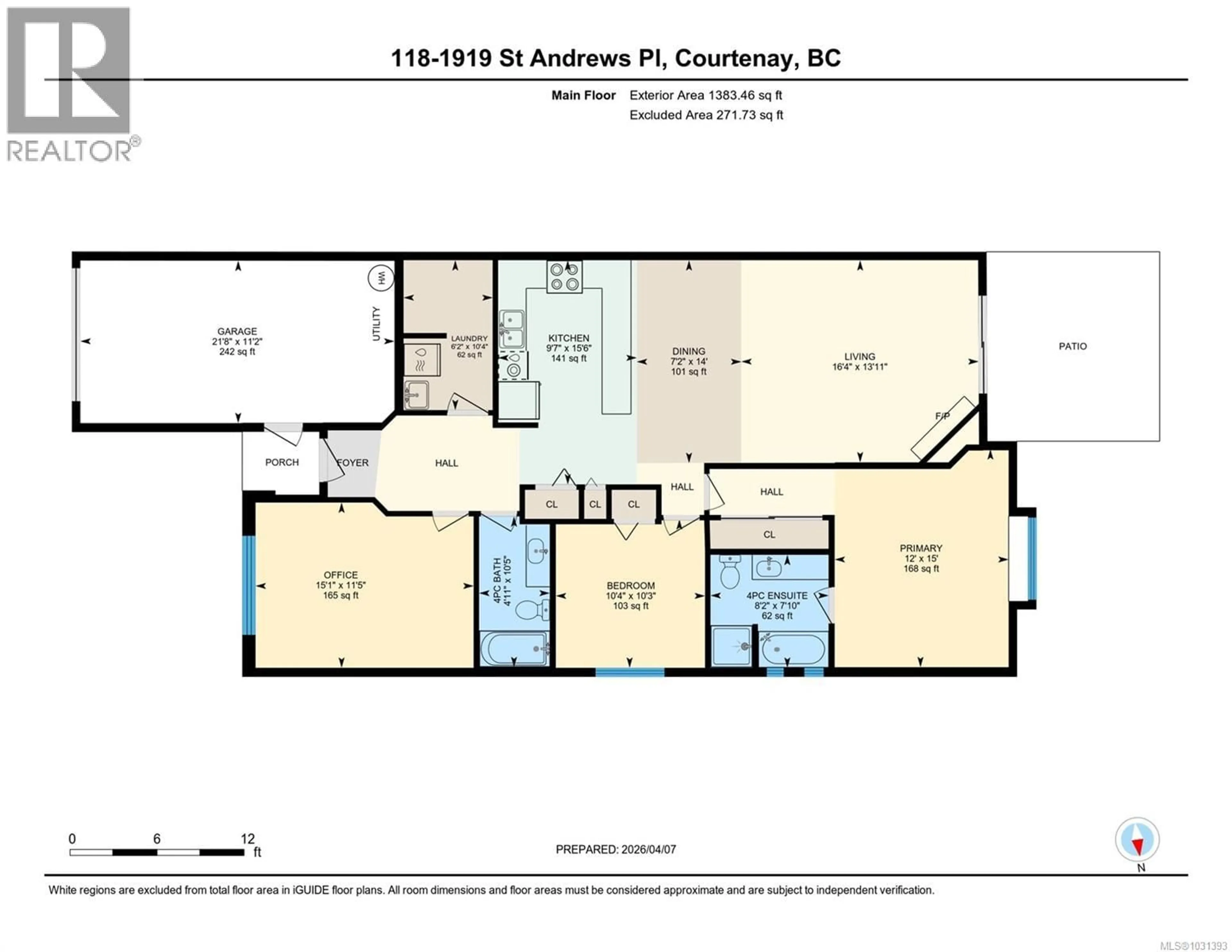 Floor plan for 118 - 1919 ST. ANDREWS PLACE, Courtenay British Columbia V9N9J4